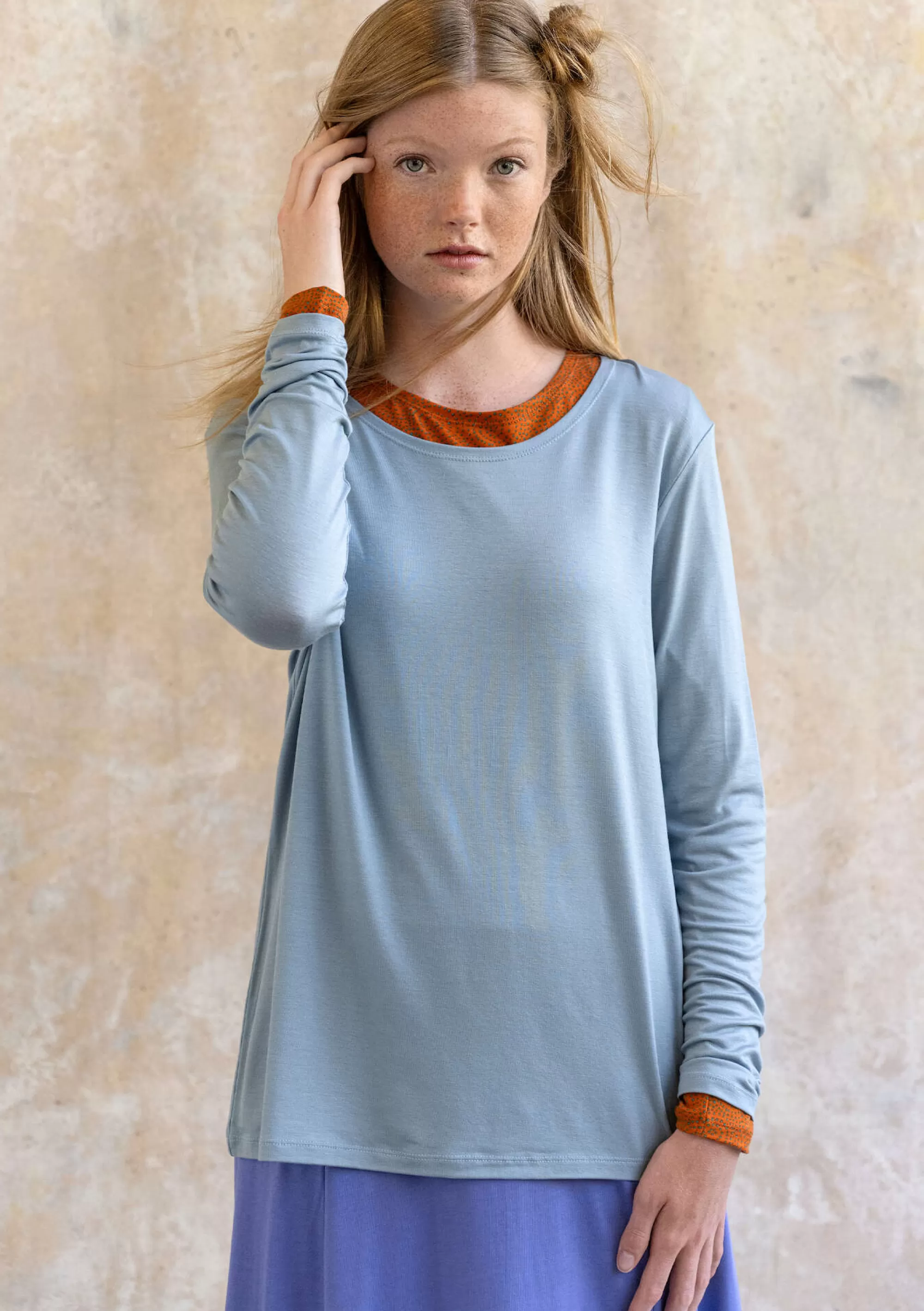 Pullover & Shirts | Jersey^Gudrun Sjödén Jerseyshirt Ada Aus Lyocell/Elasthan taubenblau