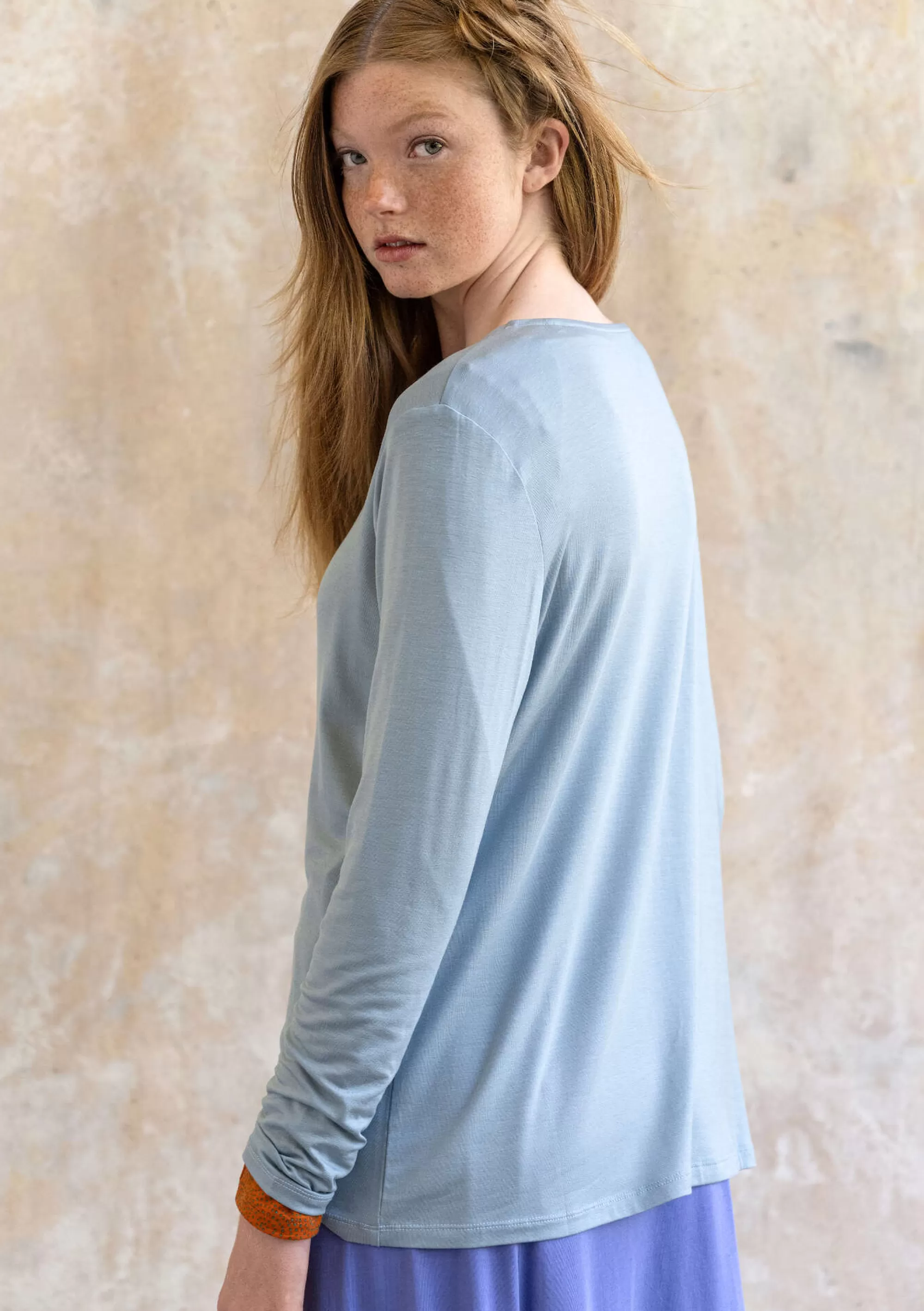 Pullover & Shirts | Jersey^Gudrun Sjödén Jerseyshirt Ada Aus Lyocell/Elasthan taubenblau