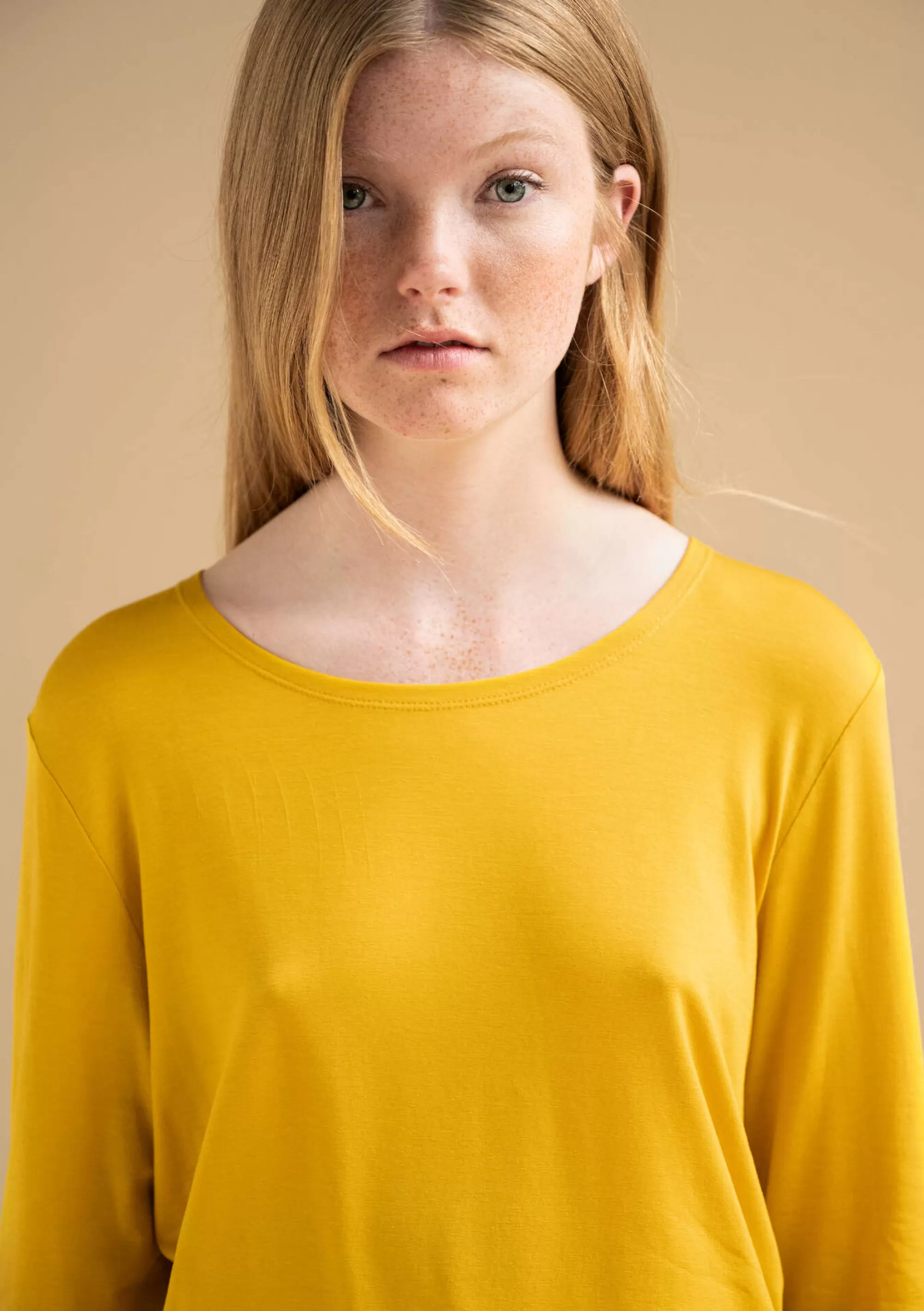 Pullover & Shirts | Schwedische Mode^Gudrun Sjödén Jerseyshirt Ada Aus Lyocell/Elasthan ananas