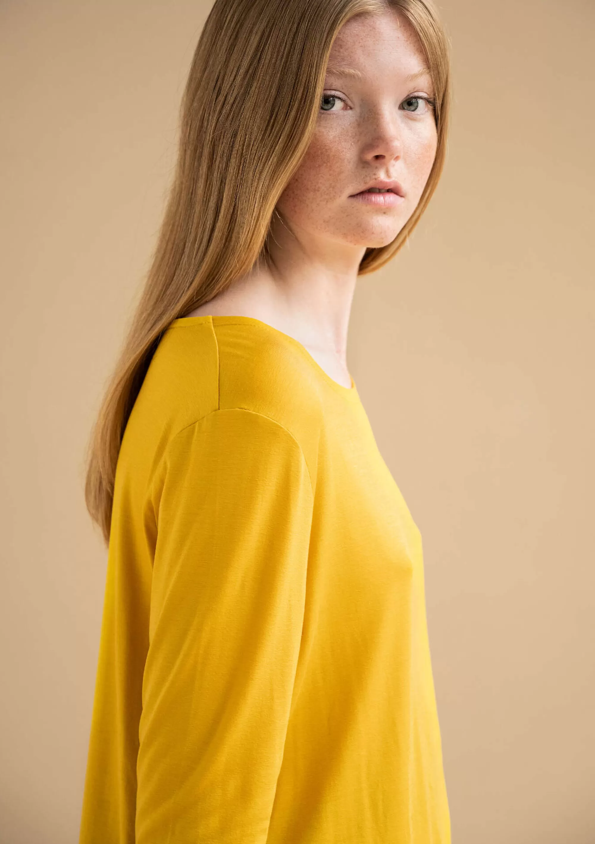 Pullover & Shirts | Schwedische Mode^Gudrun Sjödén Jerseyshirt Ada Aus Lyocell/Elasthan ananas
