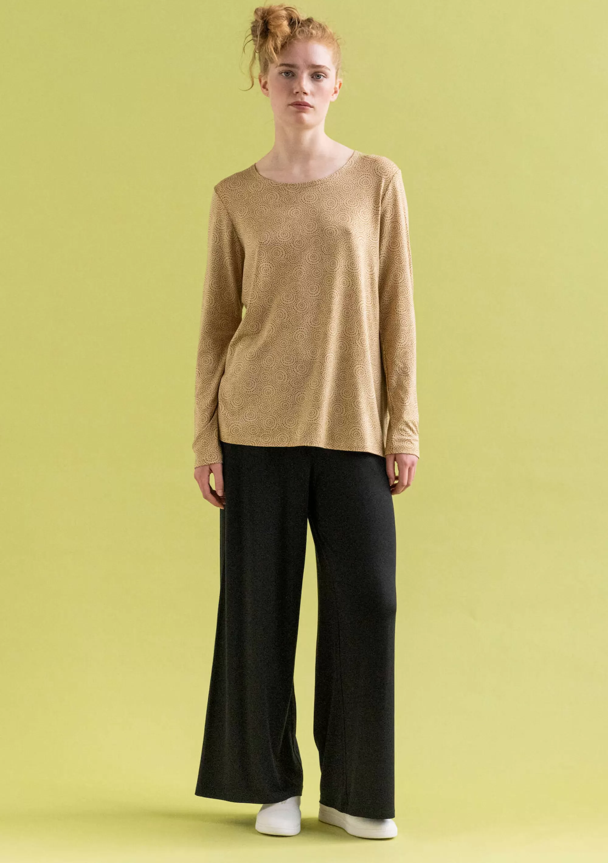 Pullover & Shirts | Jersey^Gudrun Sjödén Jerseyshirt Ada Aus Lyocell/Elasthan hafer-gemustert