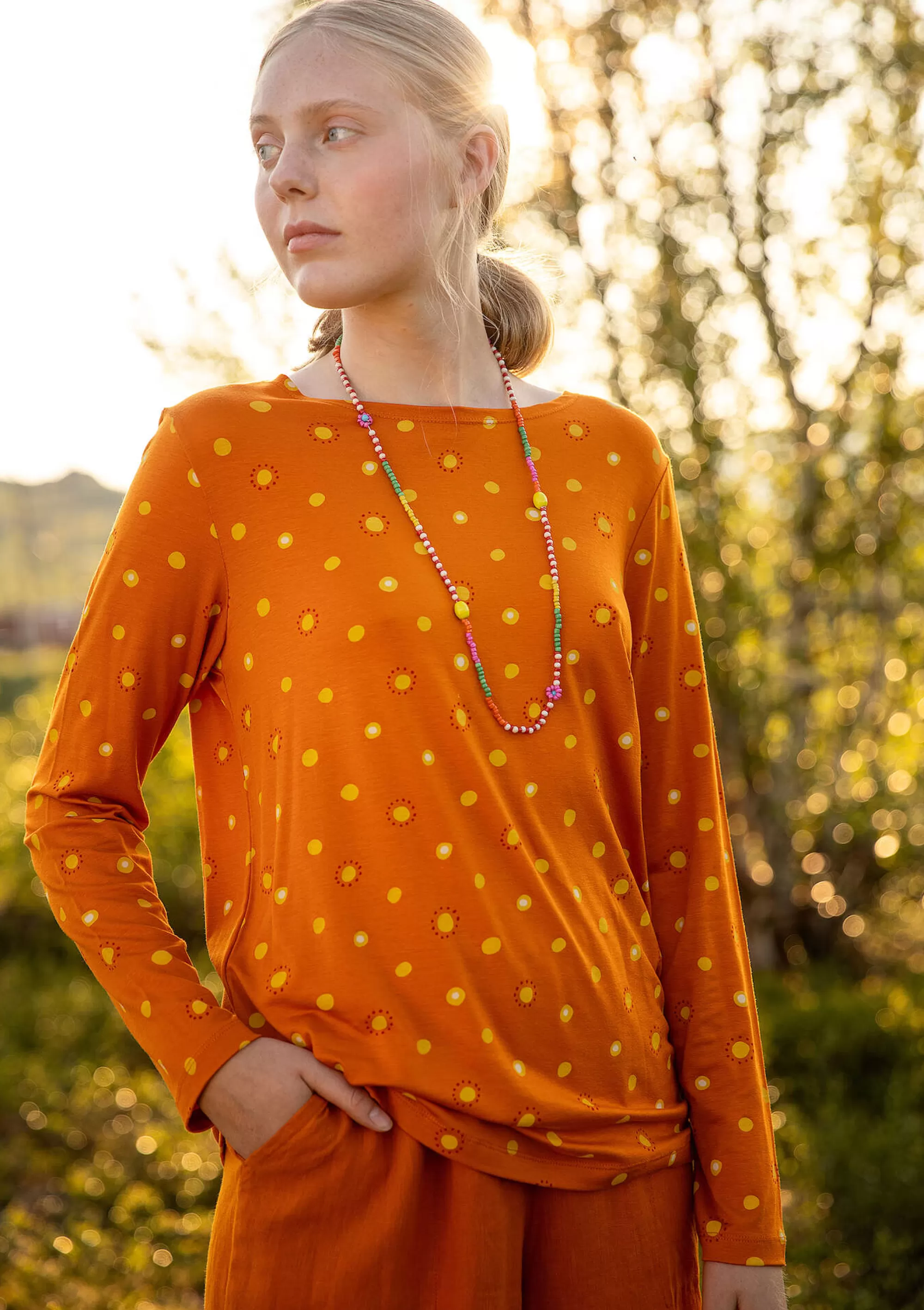 Pullover & Shirts | Jersey^Gudrun Sjödén Jerseyshirt Pencil Aus Lyocell/Elasthan masala