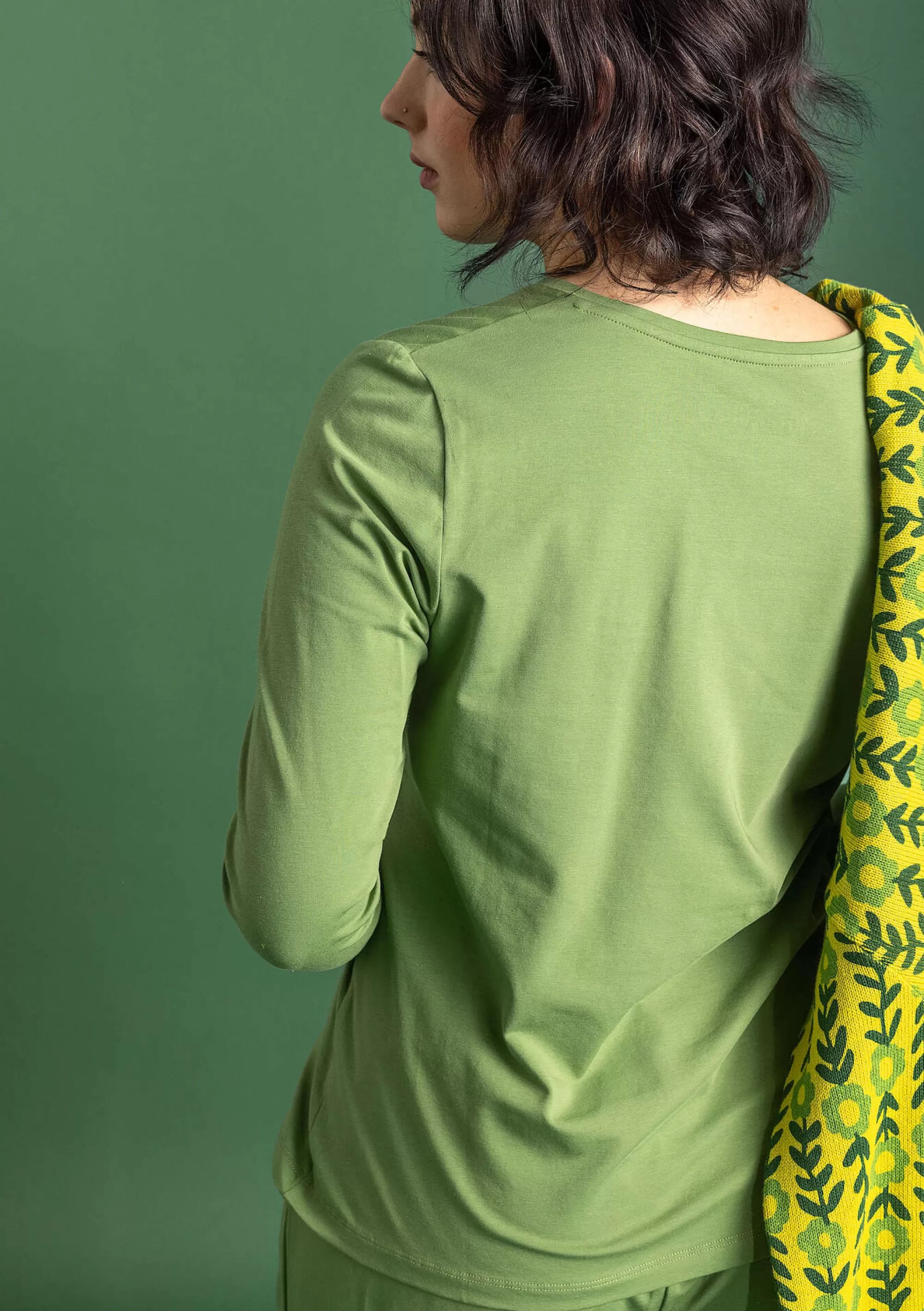 Pullover & Shirts | Skandinavische Mode^Gudrun Sjödén Jerseyshirt Stella Aus Bio-Baumwolle/Elasthan koriander