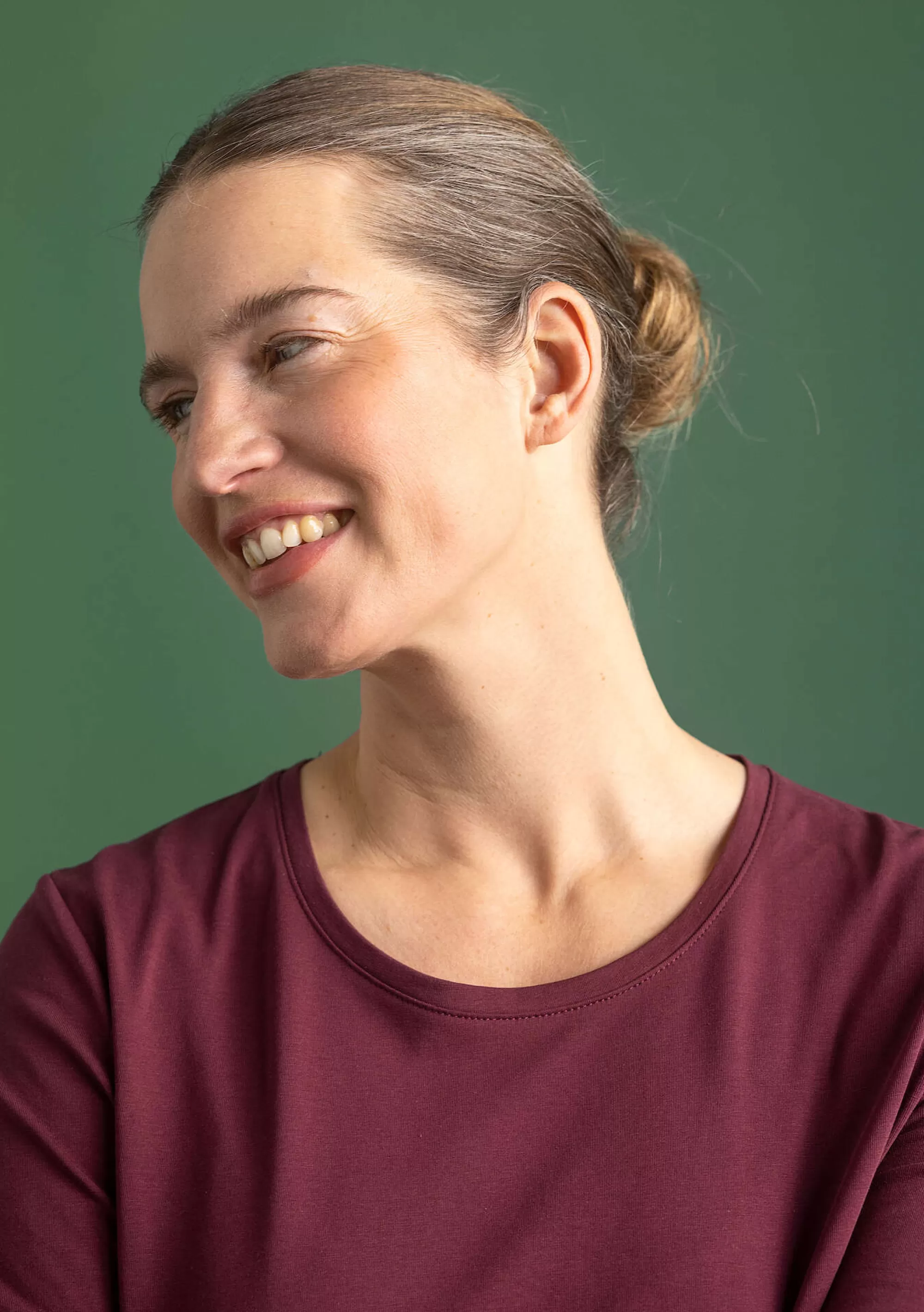 Pullover & Shirts | Skandinavische Mode^Gudrun Sjödén Jerseyshirt Stella Aus Bio-Baumwolle/Elasthan aubergine