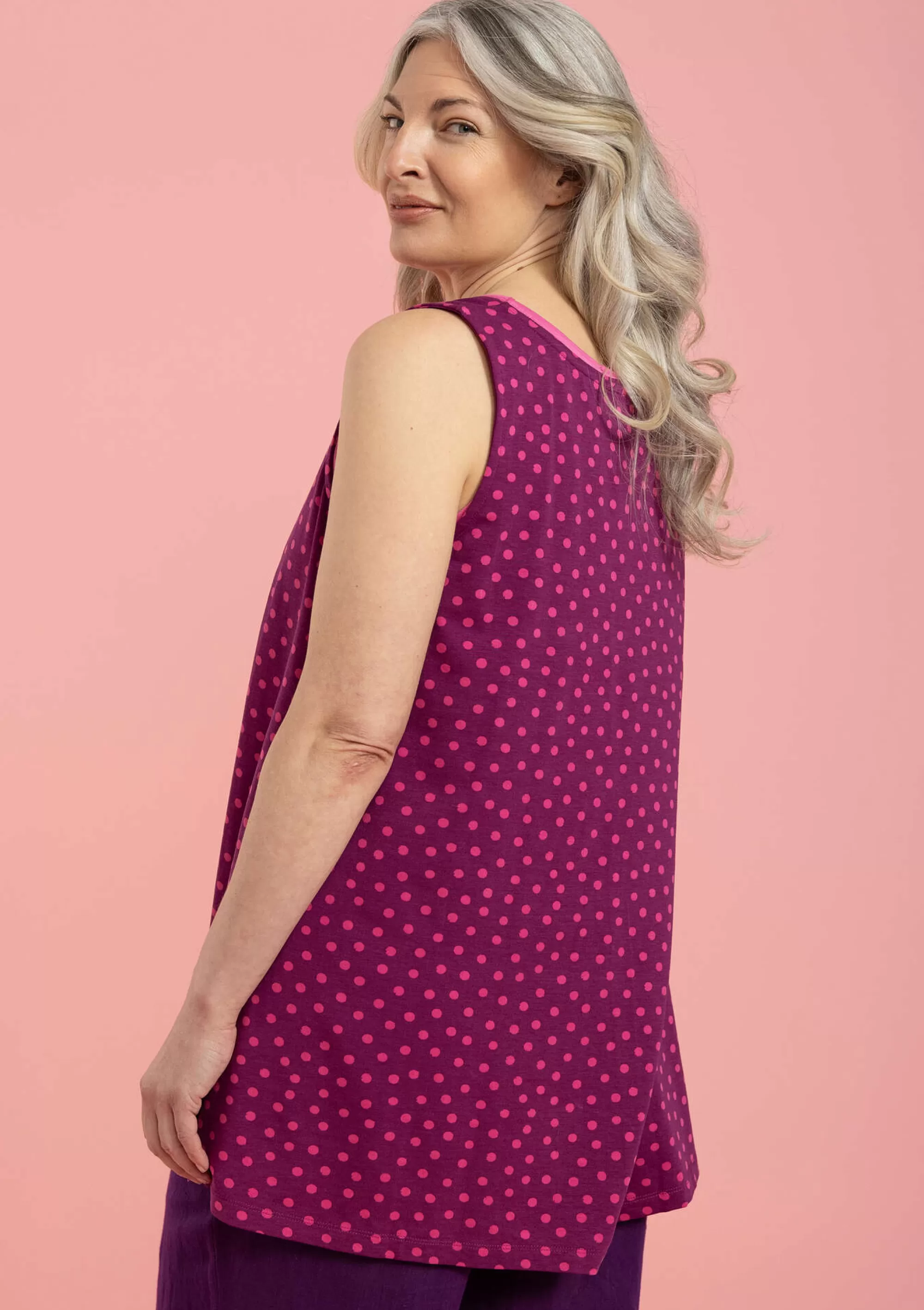 Pullover & Shirts | Öko-Baumwolle^Gudrun Sjödén Jerseytop Dot Aus Bio-Baumwolle/Modal/Elasthan traube