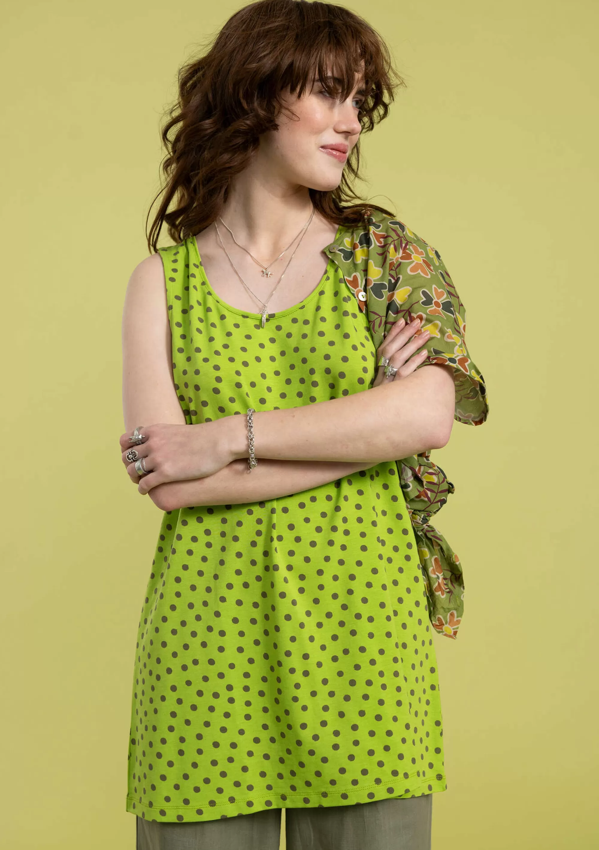 Pullover & Shirts | Öko-Baumwolle^Gudrun Sjödén Jerseytop Dot Aus Bio-Baumwolle/Modal/Elasthan tropengrün