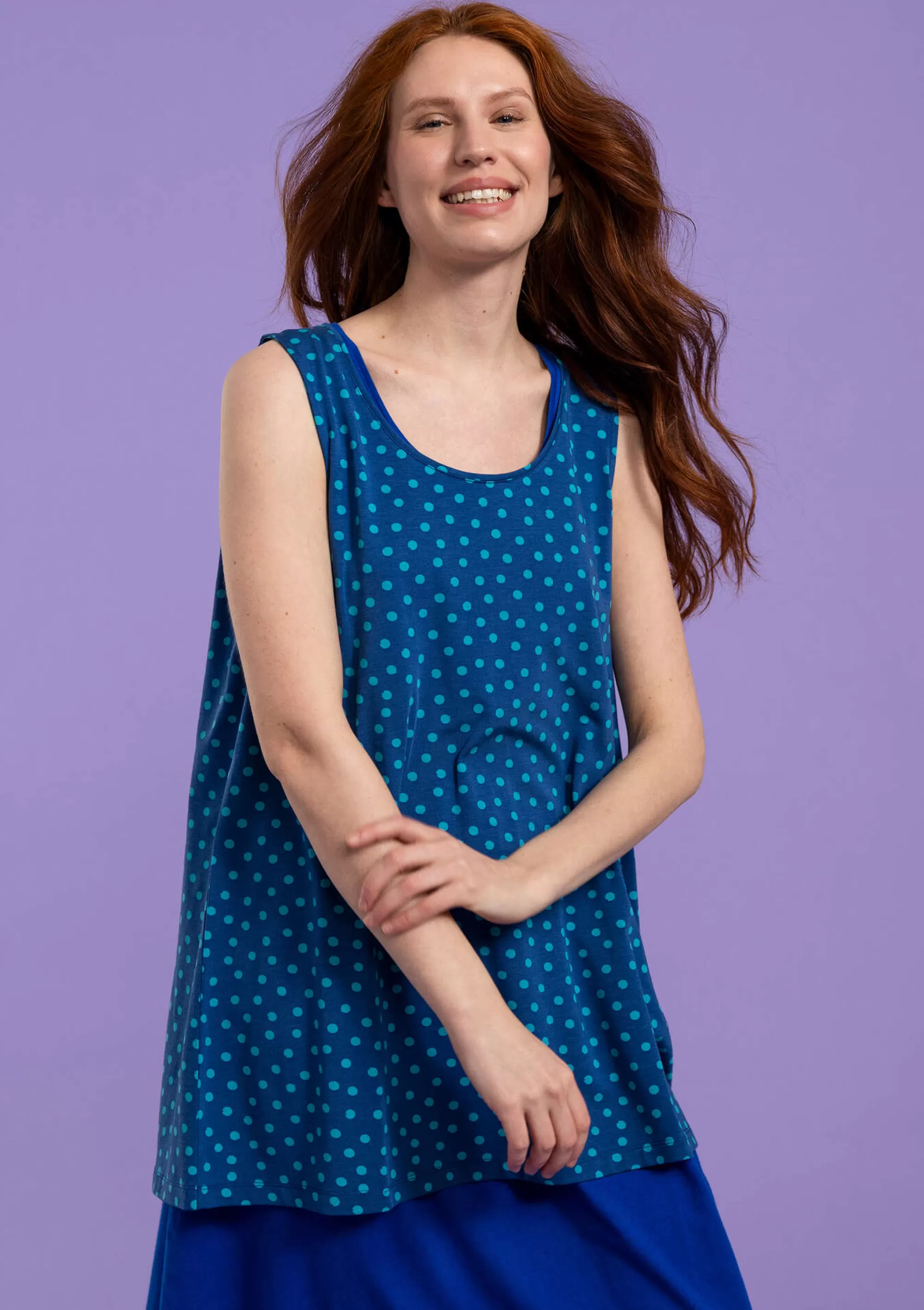 Pullover & Shirts | Öko-Baumwolle^Gudrun Sjödén Jerseytop Dot Aus Bio-Baumwolle/Modal/Elasthan indigoblau