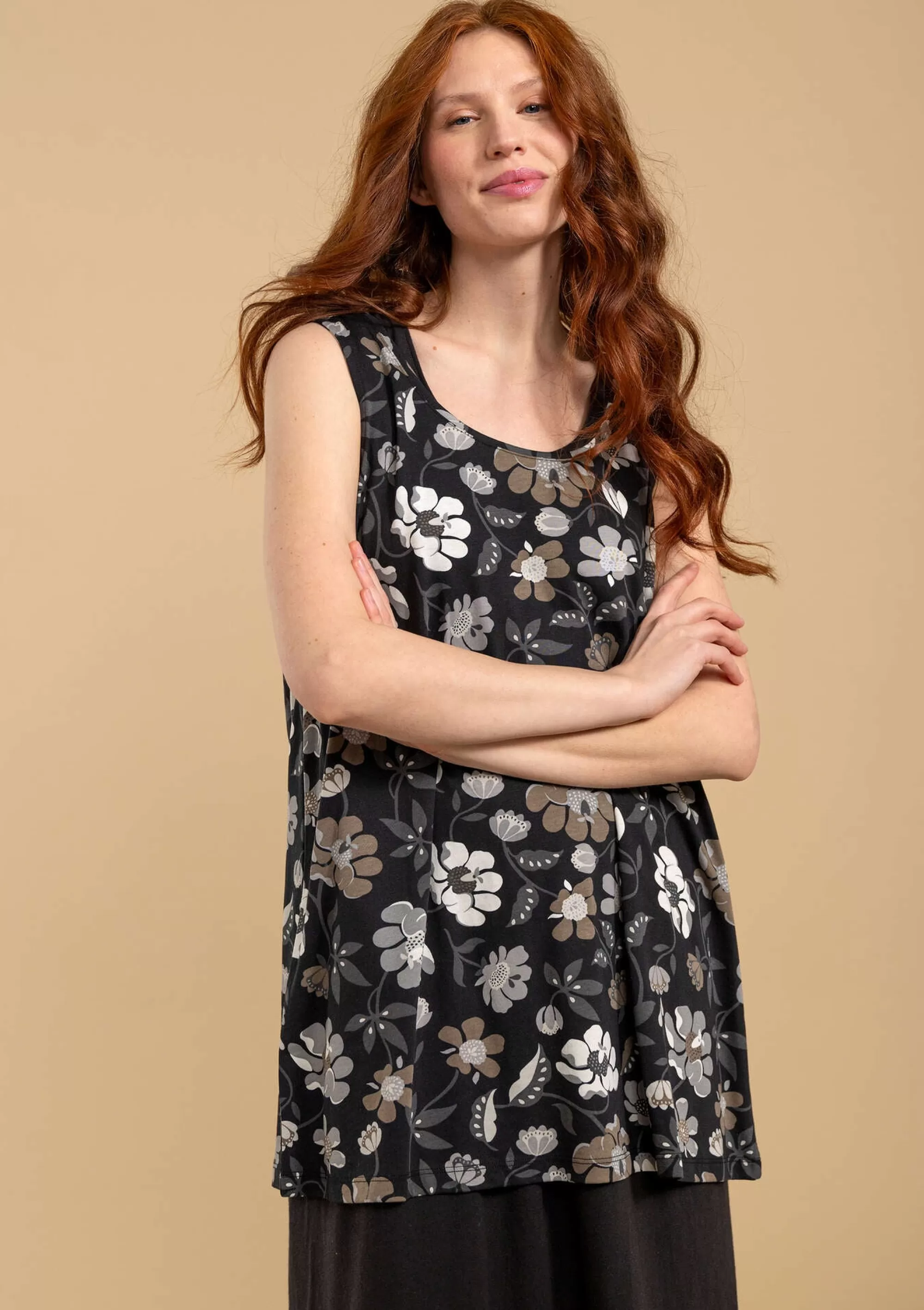 Pullover & Shirts | Öko-Baumwolle^Gudrun Sjödén Jerseytop Peony Aus Bio-Baumwolle/Modal schwarz