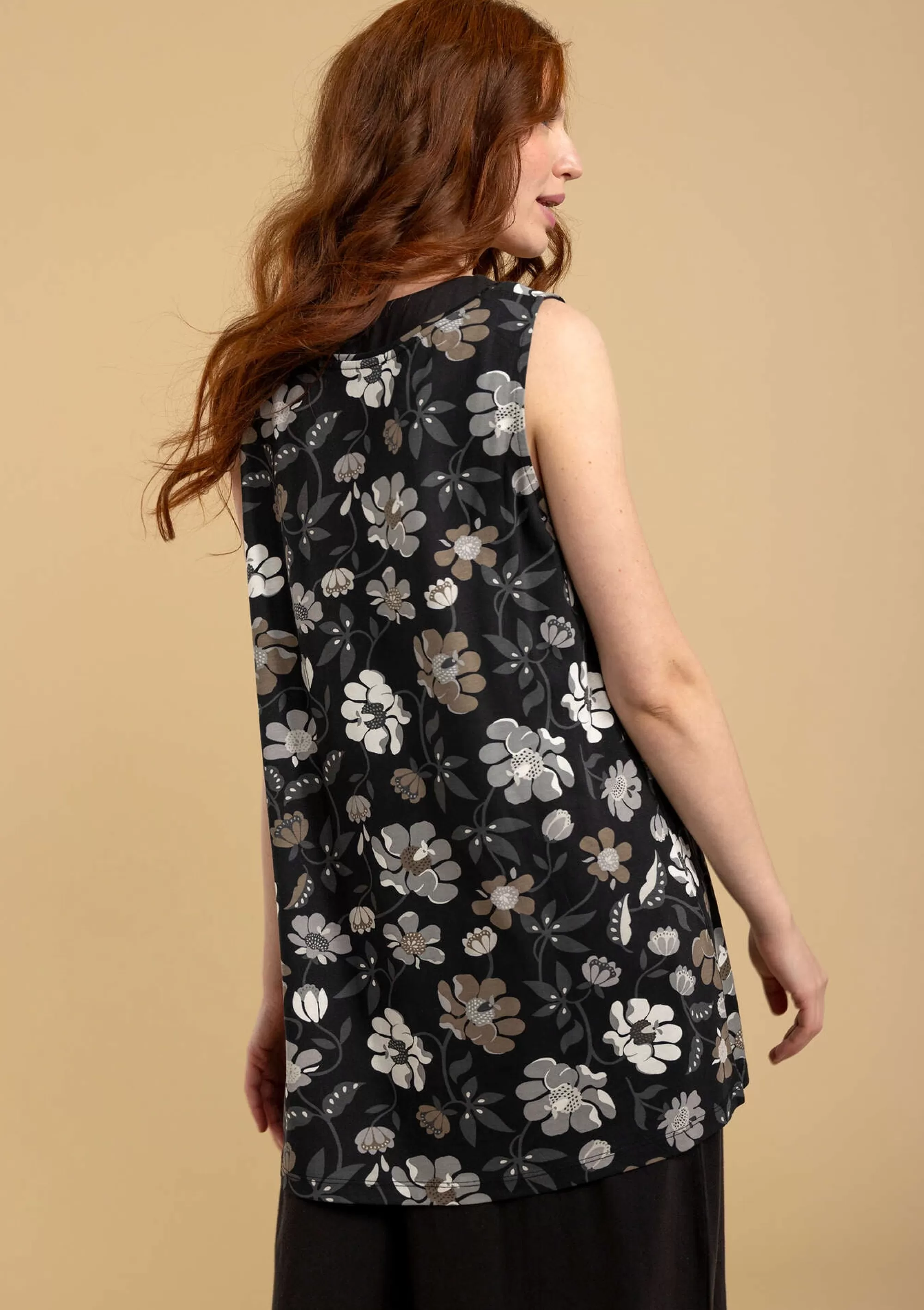Pullover & Shirts | Öko-Baumwolle^Gudrun Sjödén Jerseytop Peony Aus Bio-Baumwolle/Modal schwarz