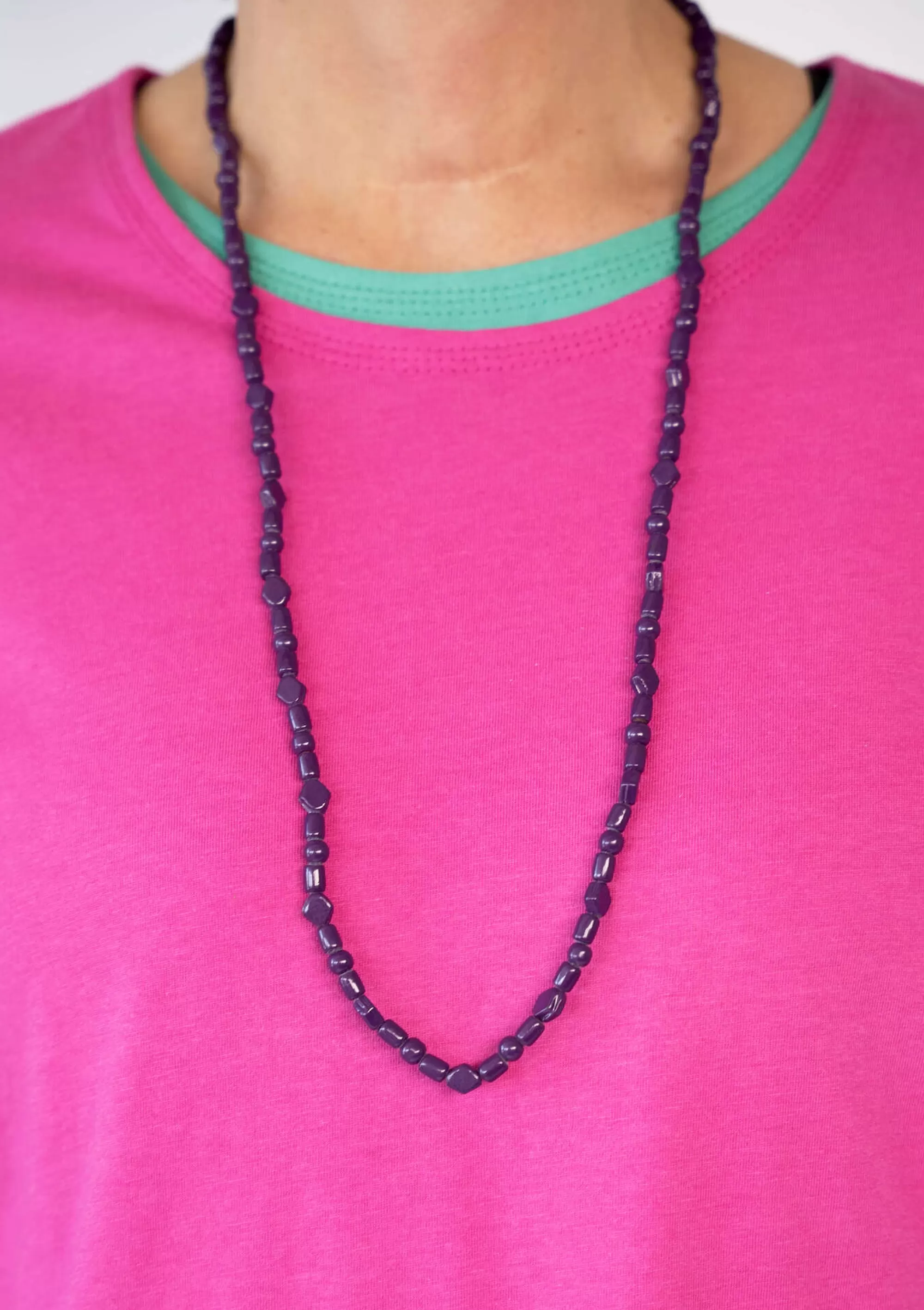 Accessoires | Schmuck^Gudrun Sjödén Kette Aus Recycling-Glas pflaume