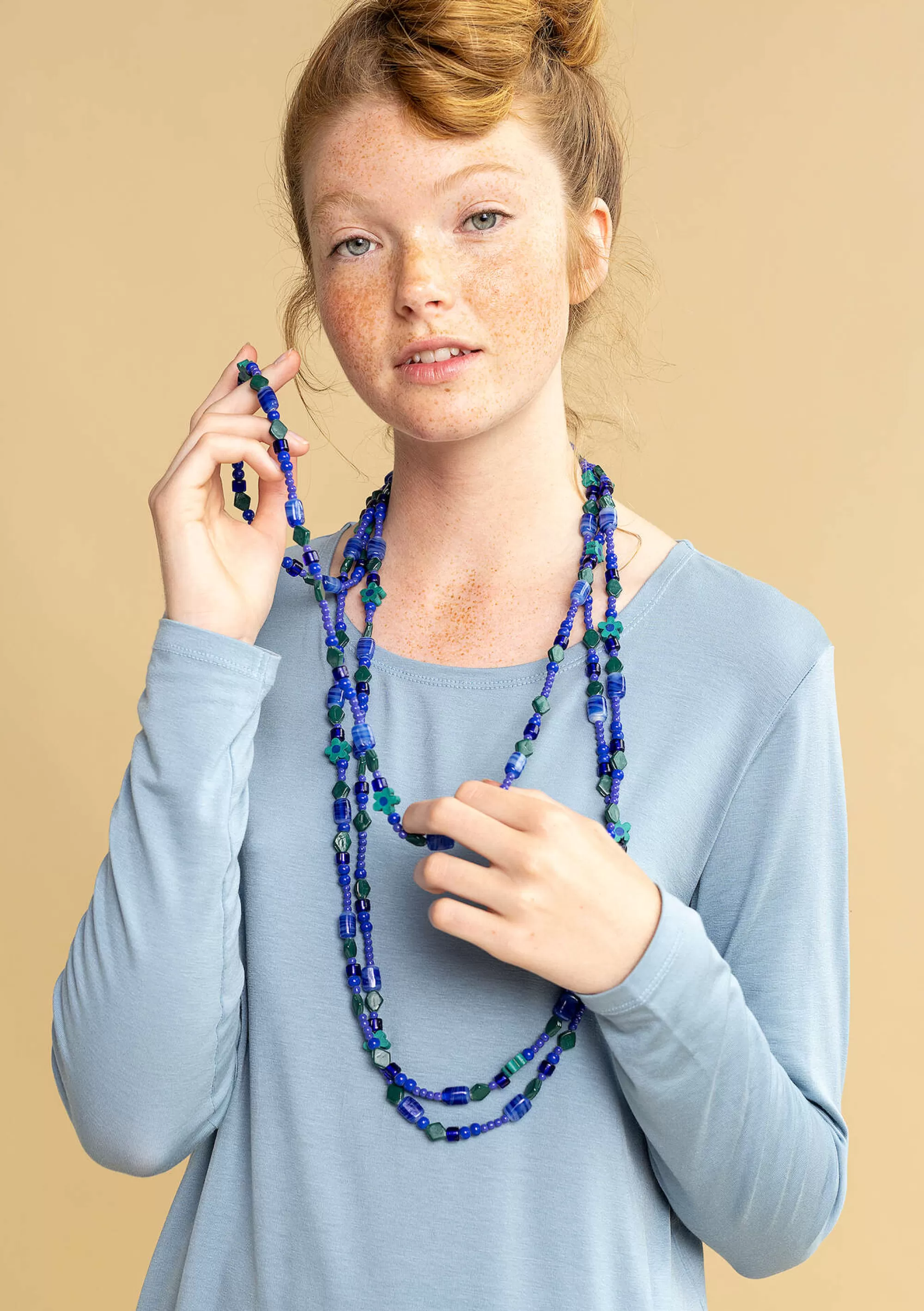 Accessoires | Schmuck^Gudrun Sjödén Kette Jane Aus Recycling-Glasperlen lupine