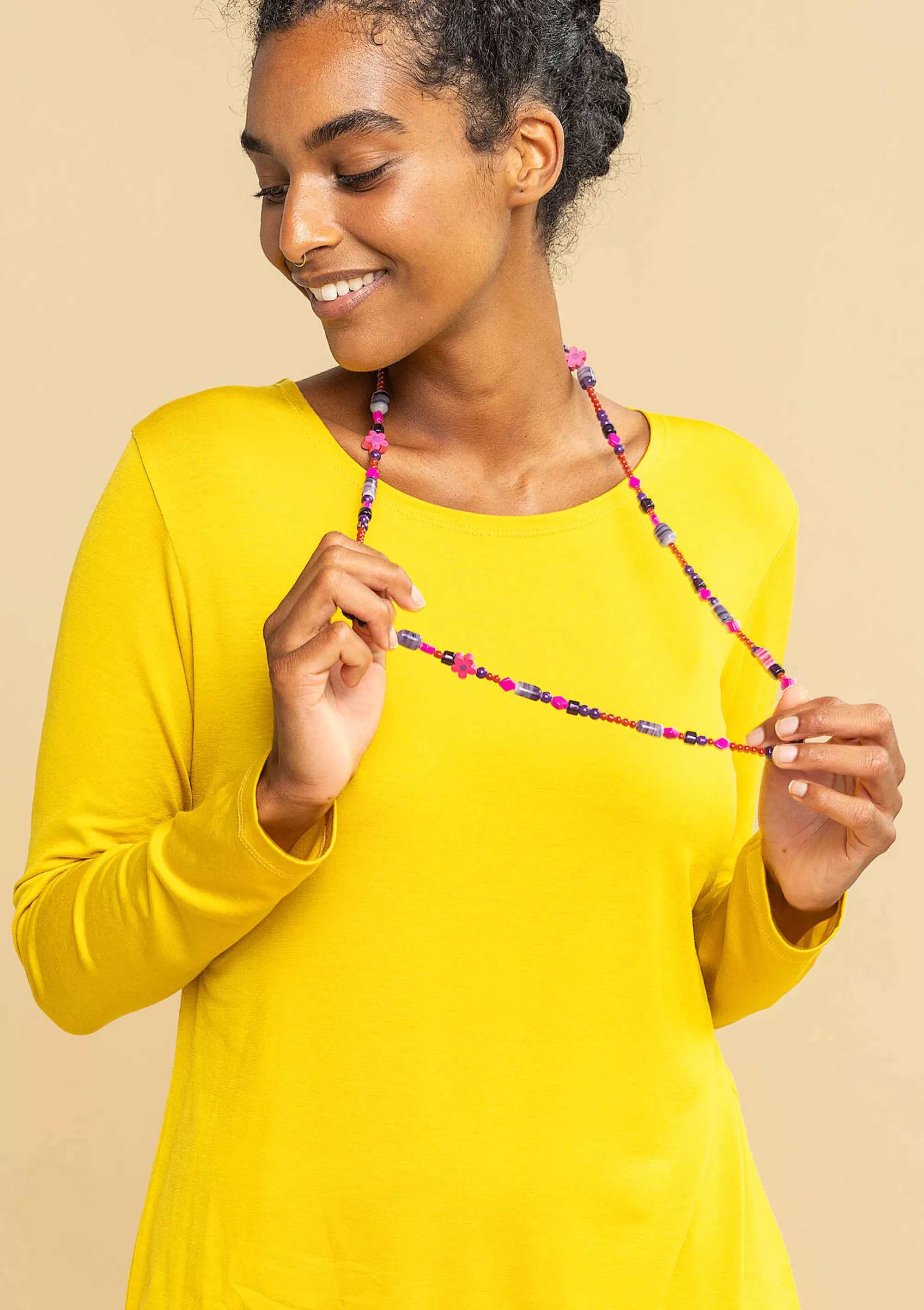 Accessoires | Schmuck^Gudrun Sjödén Kette Jane Aus Recycling-Glasperlen mittsommerblumen