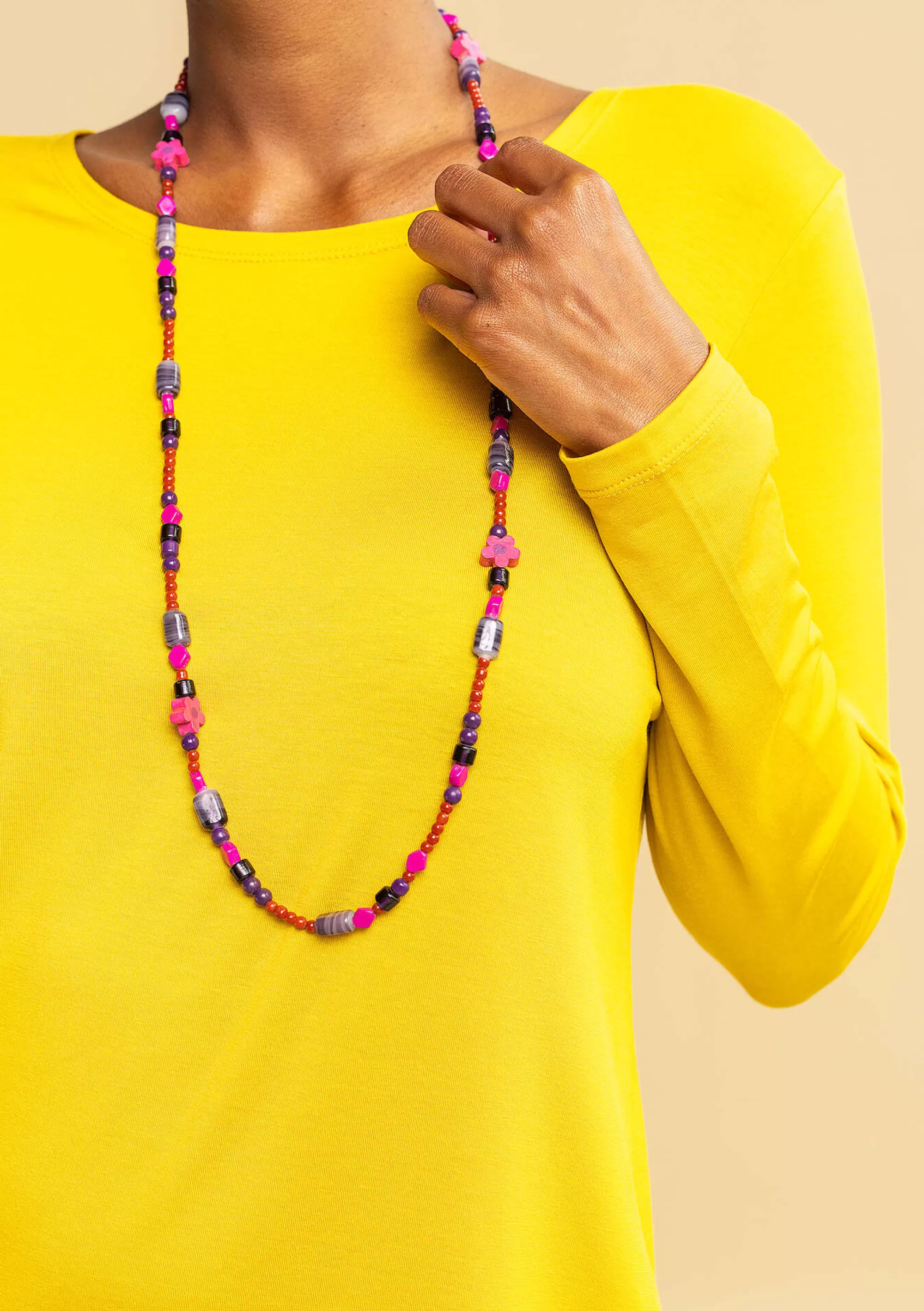 Accessoires | Schmuck^Gudrun Sjödén Kette Jane Aus Recycling-Glasperlen mittsommerblumen