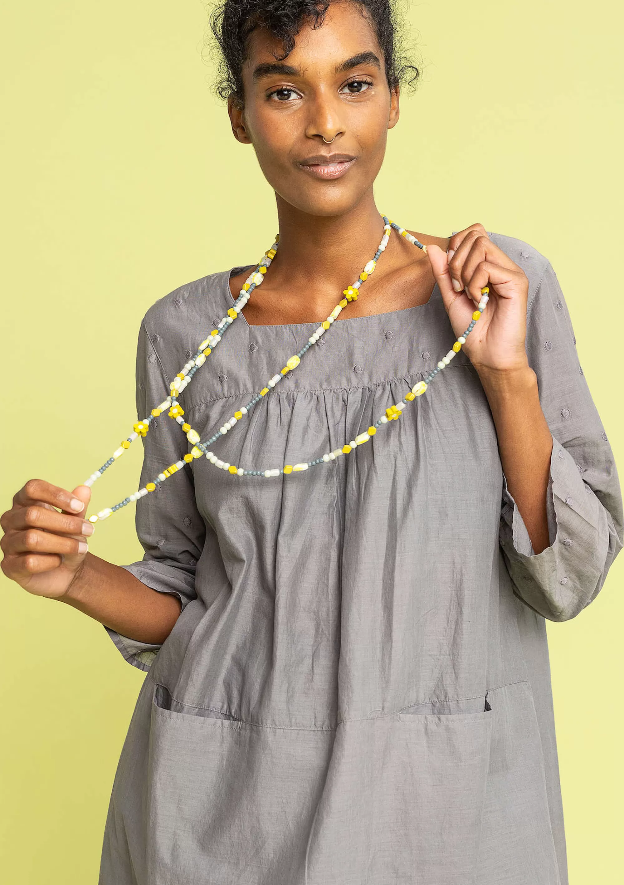 Schmuck | Accessoires^Gudrun Sjödén Kette Jane Aus Recycling-Glasperlen natur