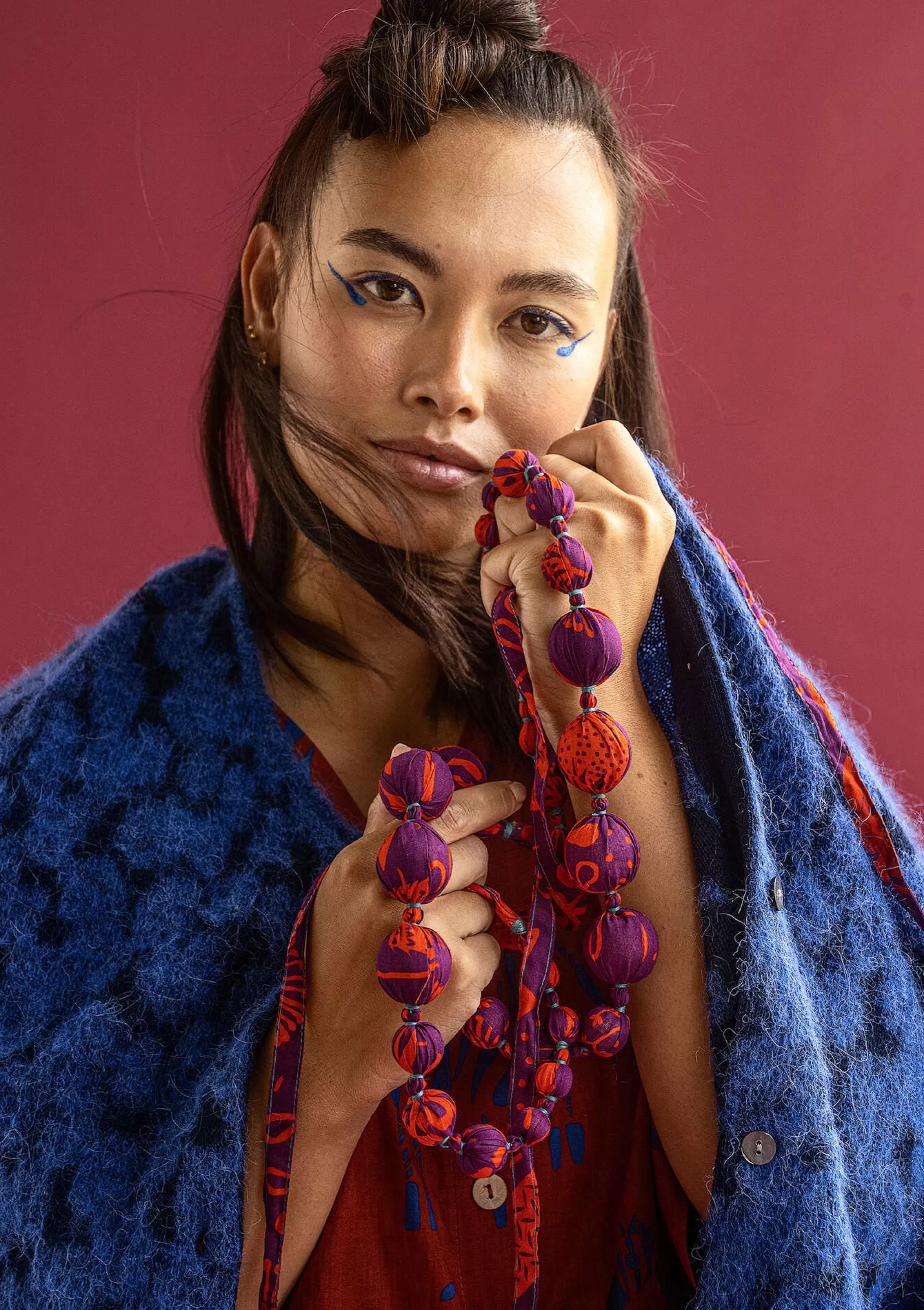 Accessoires | Schmuck^Gudrun Sjödén Kette Zuri Aus Bio-Baumwolle/Recyclingholz petunie