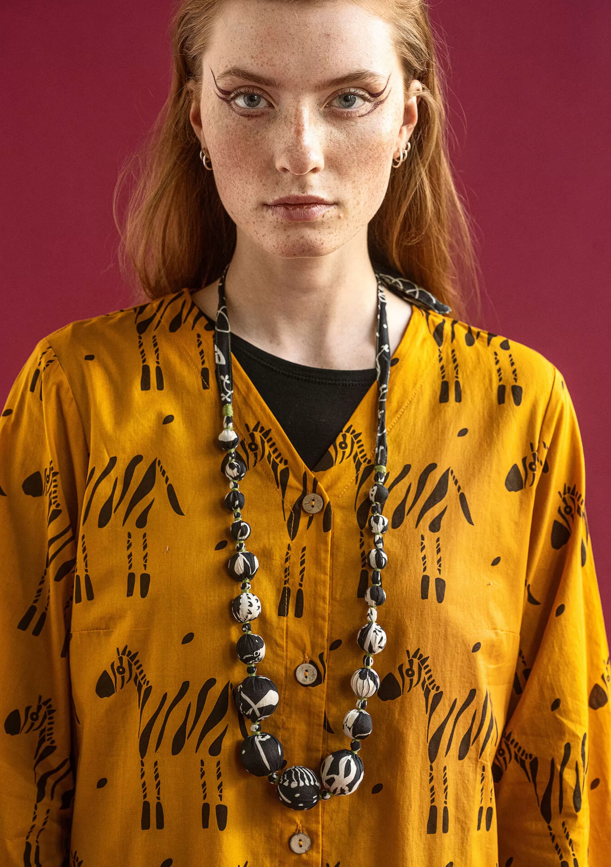 Accessoires | Schmuck^Gudrun Sjödén Kette Zuri Aus Bio-Baumwolle/Recyclingholz schwarz