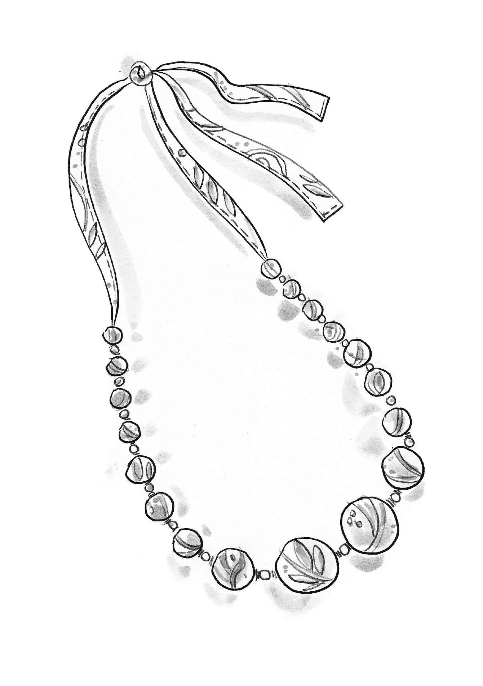 Accessoires | Schmuck^Gudrun Sjödén Kette Zuri Aus Bio-Baumwolle/Recyclingholz jade