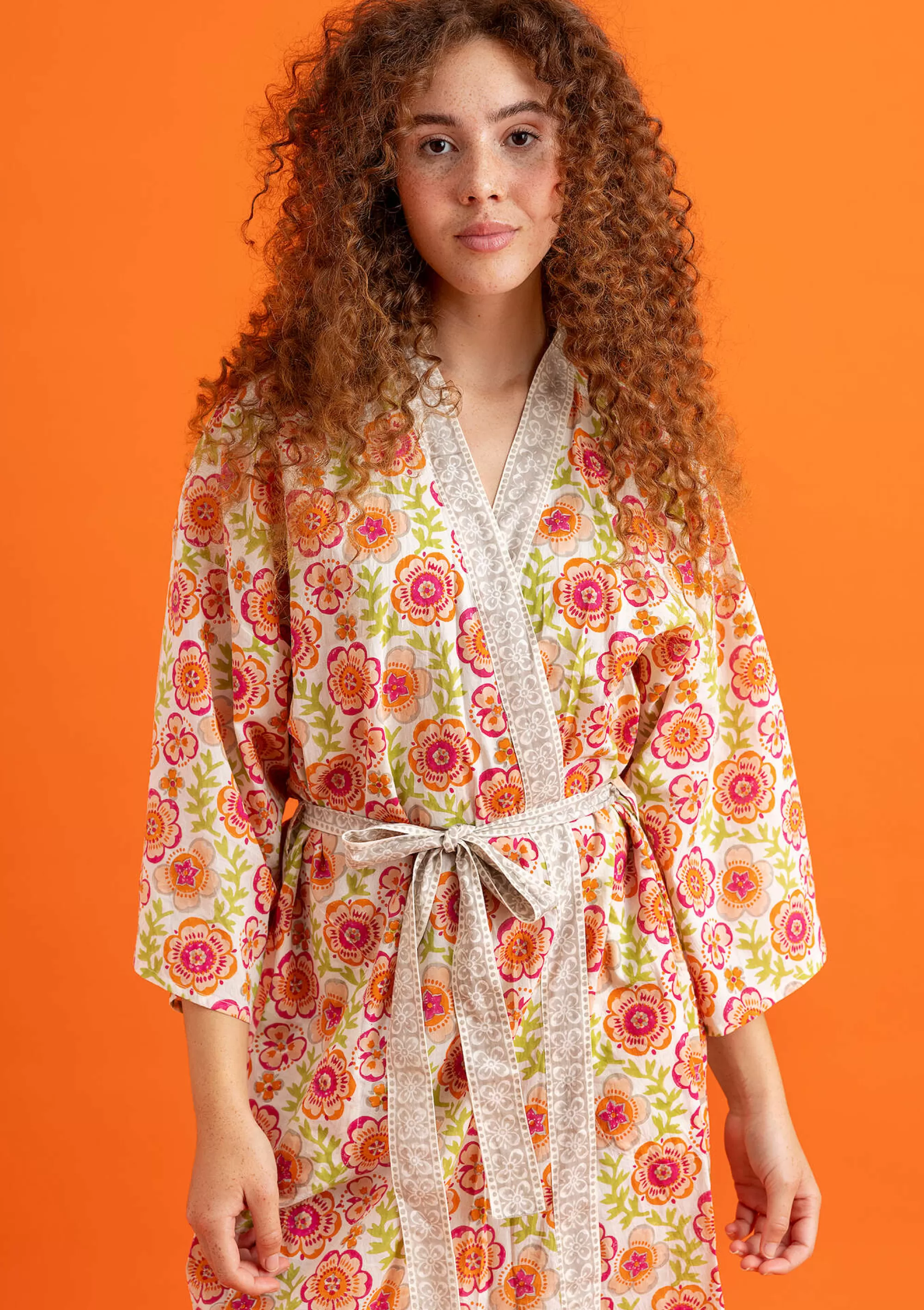 Wäsche & Loungewear | Strickjacken^Gudrun Sjödén Kimono Petals Aus Bio-Baumwolle vogelbeere