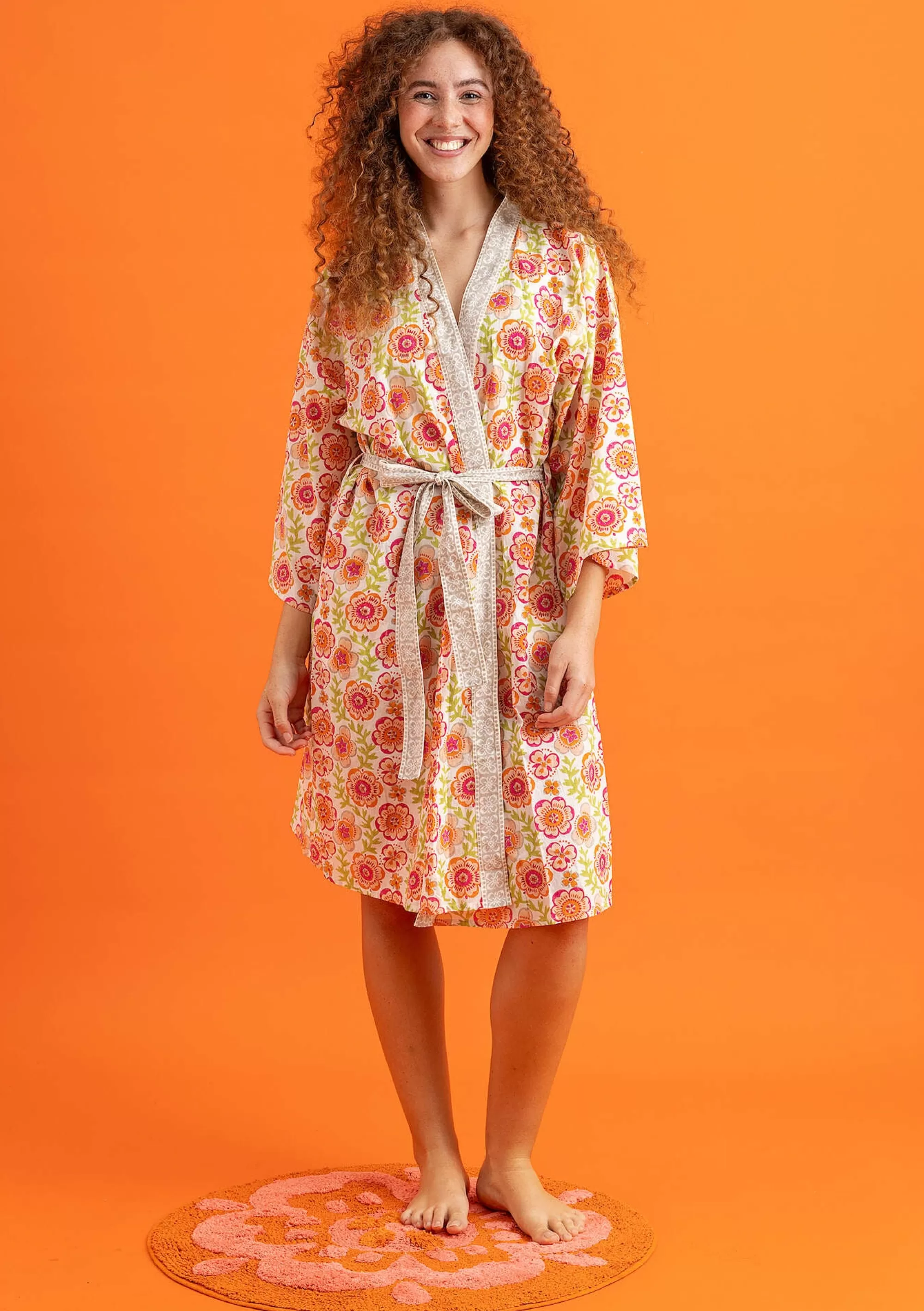 Wäsche & Loungewear | Strickjacken^Gudrun Sjödén Kimono Petals Aus Bio-Baumwolle vogelbeere