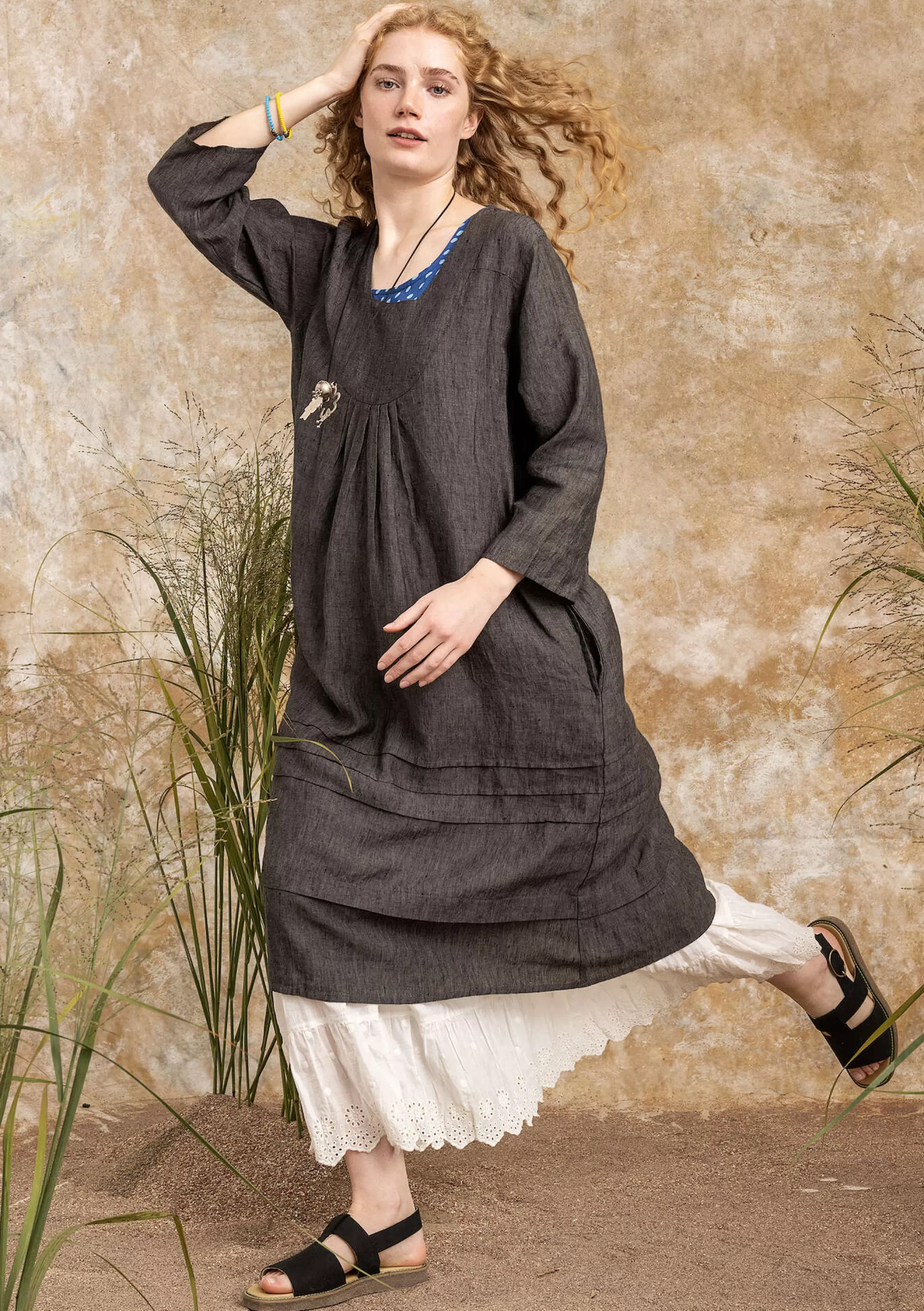 Kleider | Leinenkleidung^Gudrun Sjödén Kleid Aus Leinengewebe schwarz