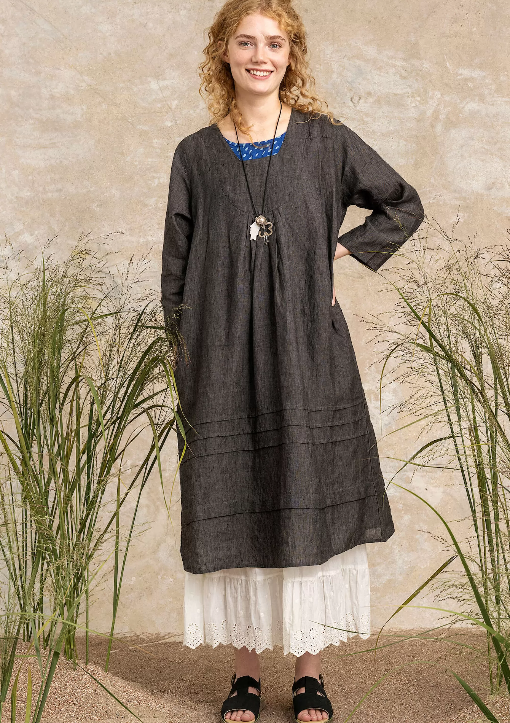 Kleider | Leinenkleidung^Gudrun Sjödén Kleid Aus Leinengewebe schwarz