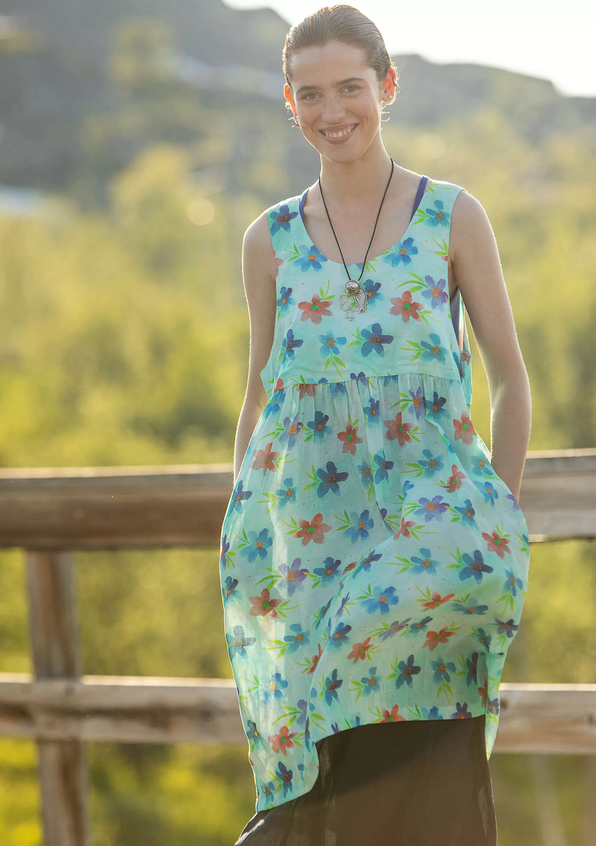Kleider | Öko-Baumwolle^Gudrun Sjödén Kleid Brush Aus Bio-Baumwollgewebe hellsandgrün