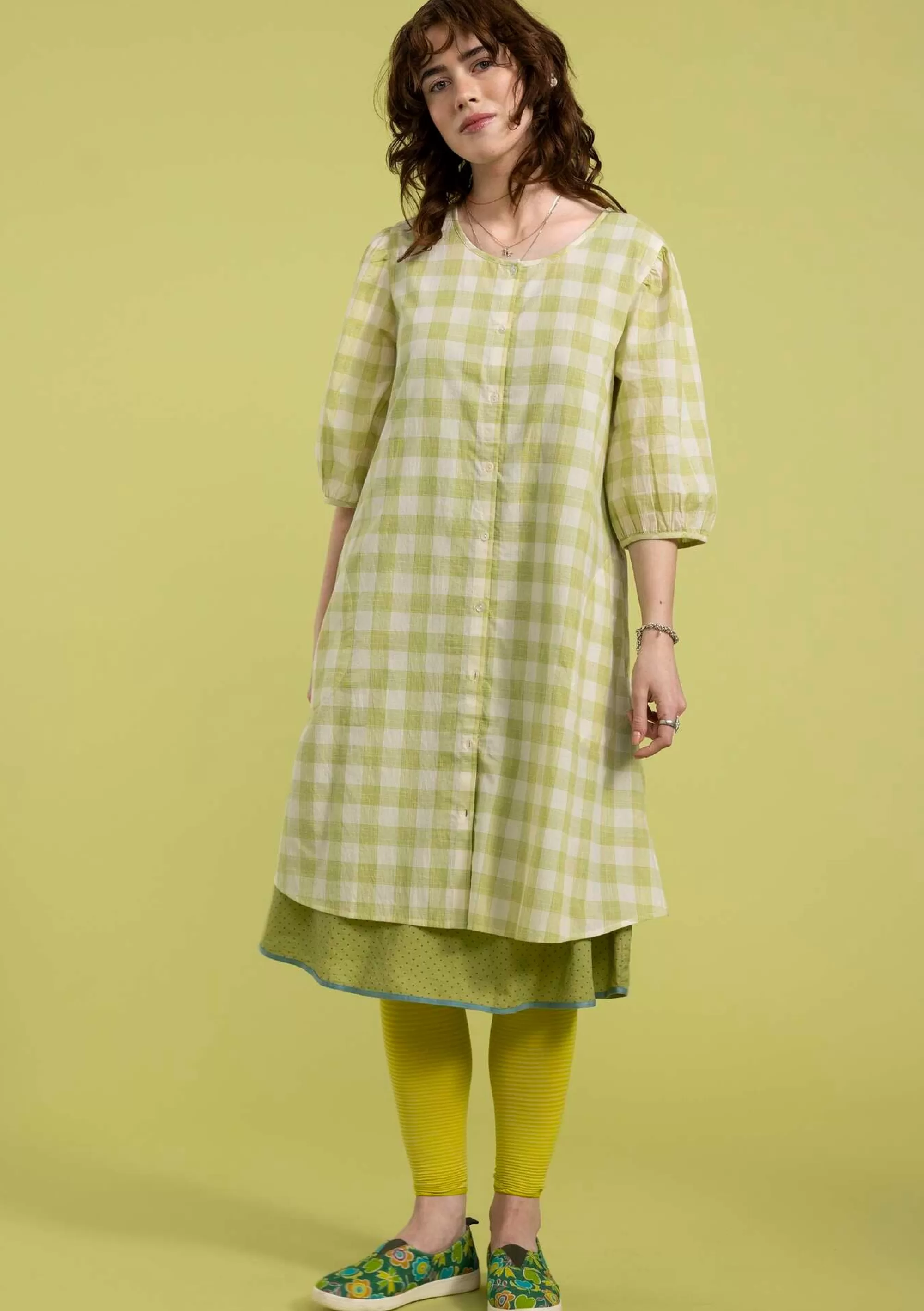 Kleider | Baumwollkleidung^Gudrun Sjödén Kleid Ellinor Aus Bio-Baumwollgewebe waldgrün