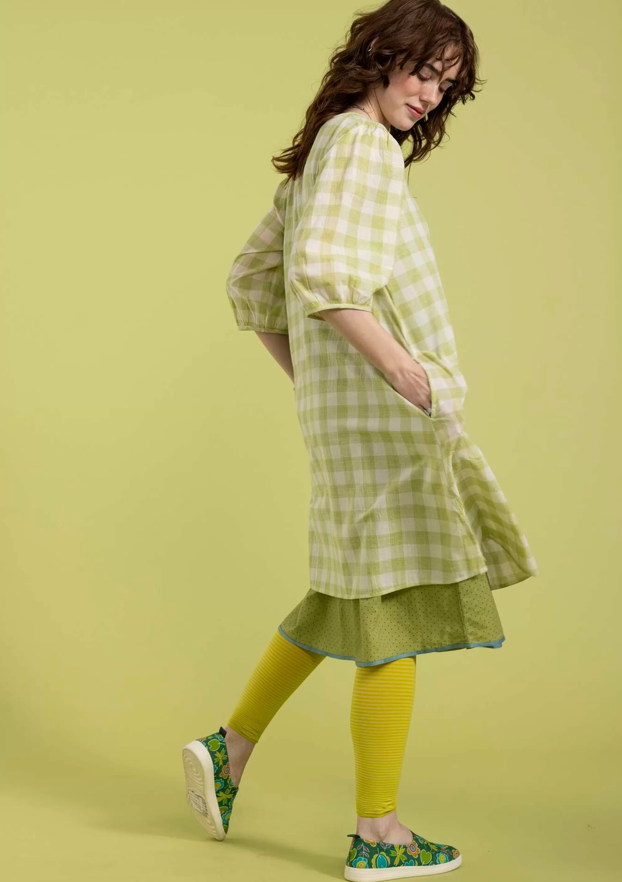 Kleider | Baumwollkleidung^Gudrun Sjödén Kleid Ellinor Aus Bio-Baumwollgewebe waldgrün