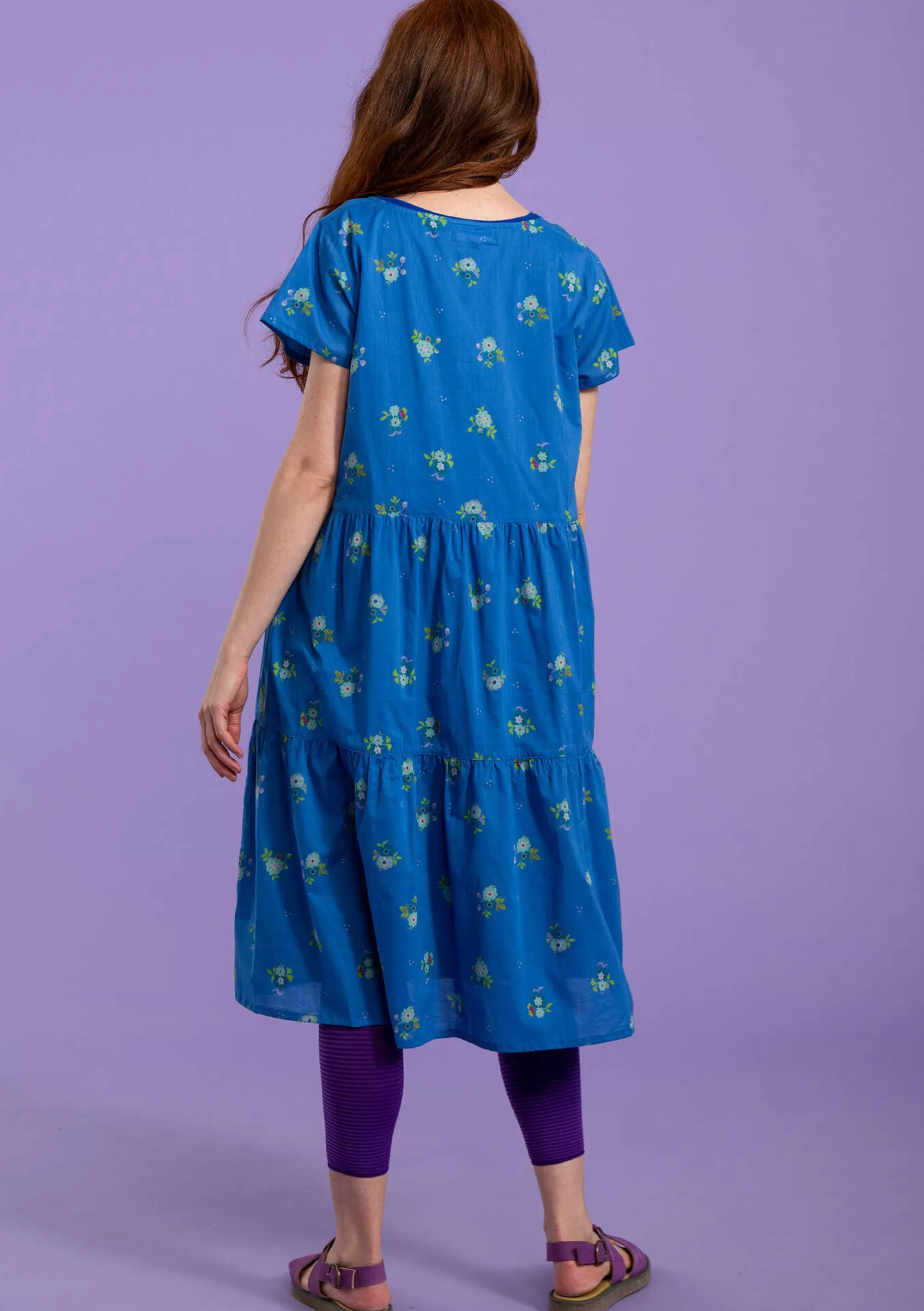 Kleider | Öko-Baumwolle^Gudrun Sjödén Kleid Fleur Aus Bio-Baumwollgewebe mittelmeerblau
