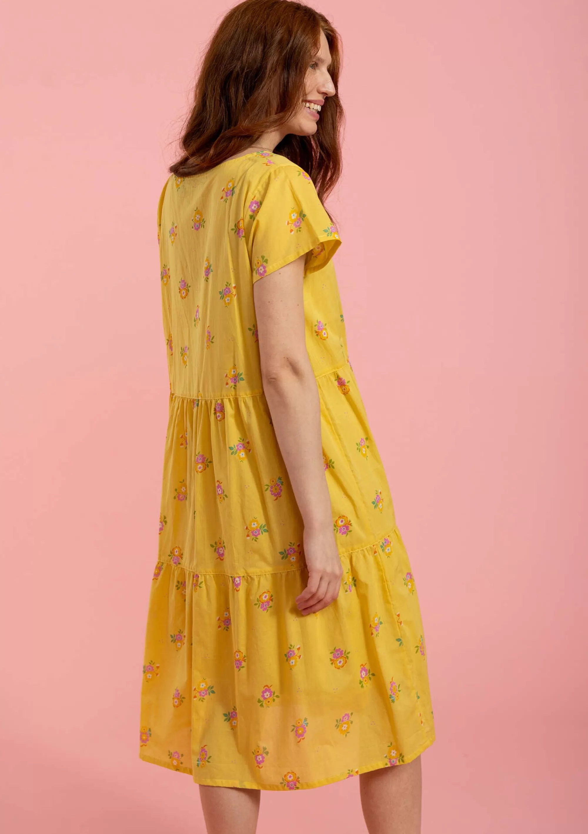 Kleider | Öko-Baumwolle^Gudrun Sjödén Kleid Fleur Aus Bio-Baumwollgewebe goldregen