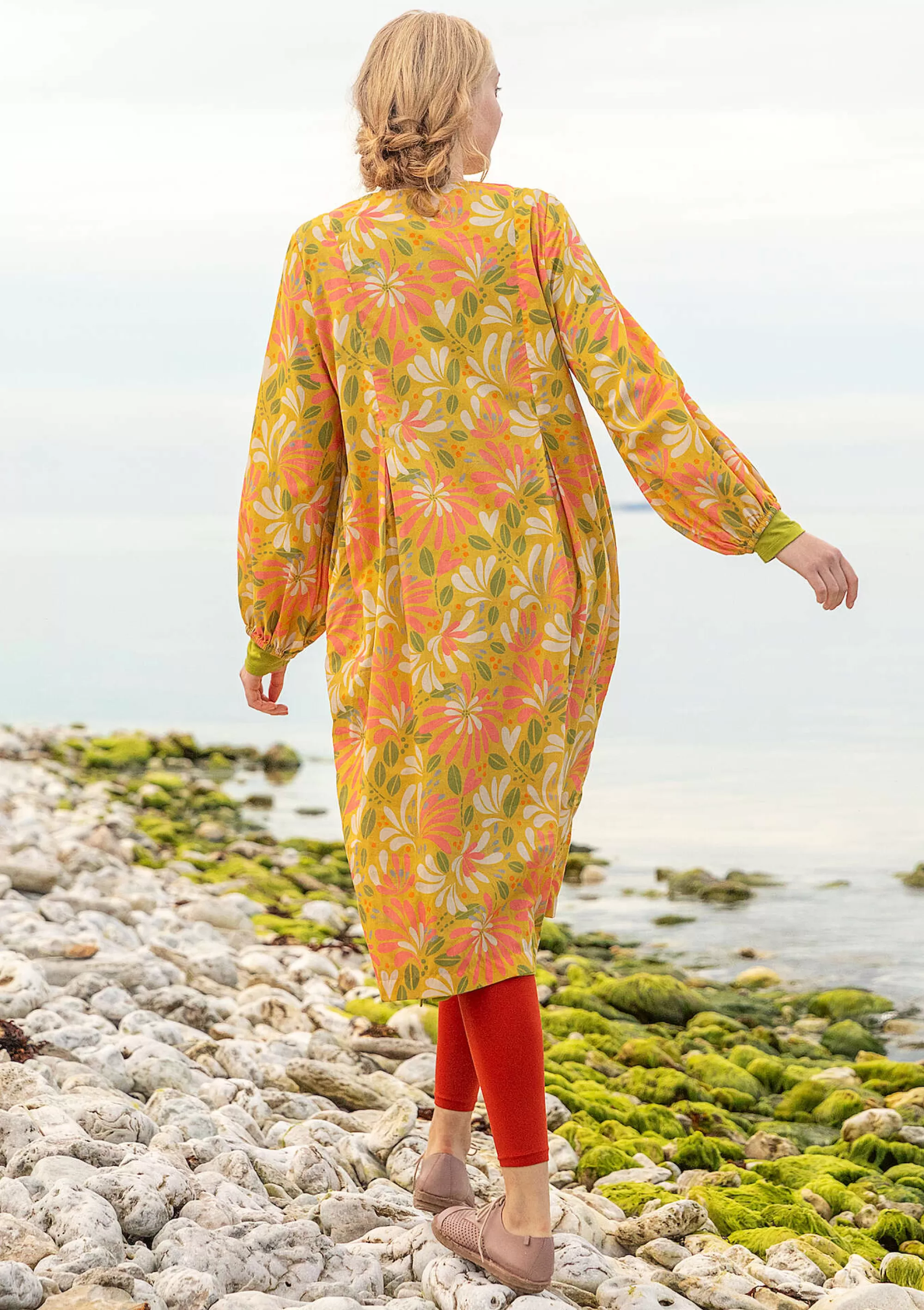 Kleider | Öko-Baumwolle^Gudrun Sjödén Kleid Kaprifol Aus Bio-Baumwolle ananas