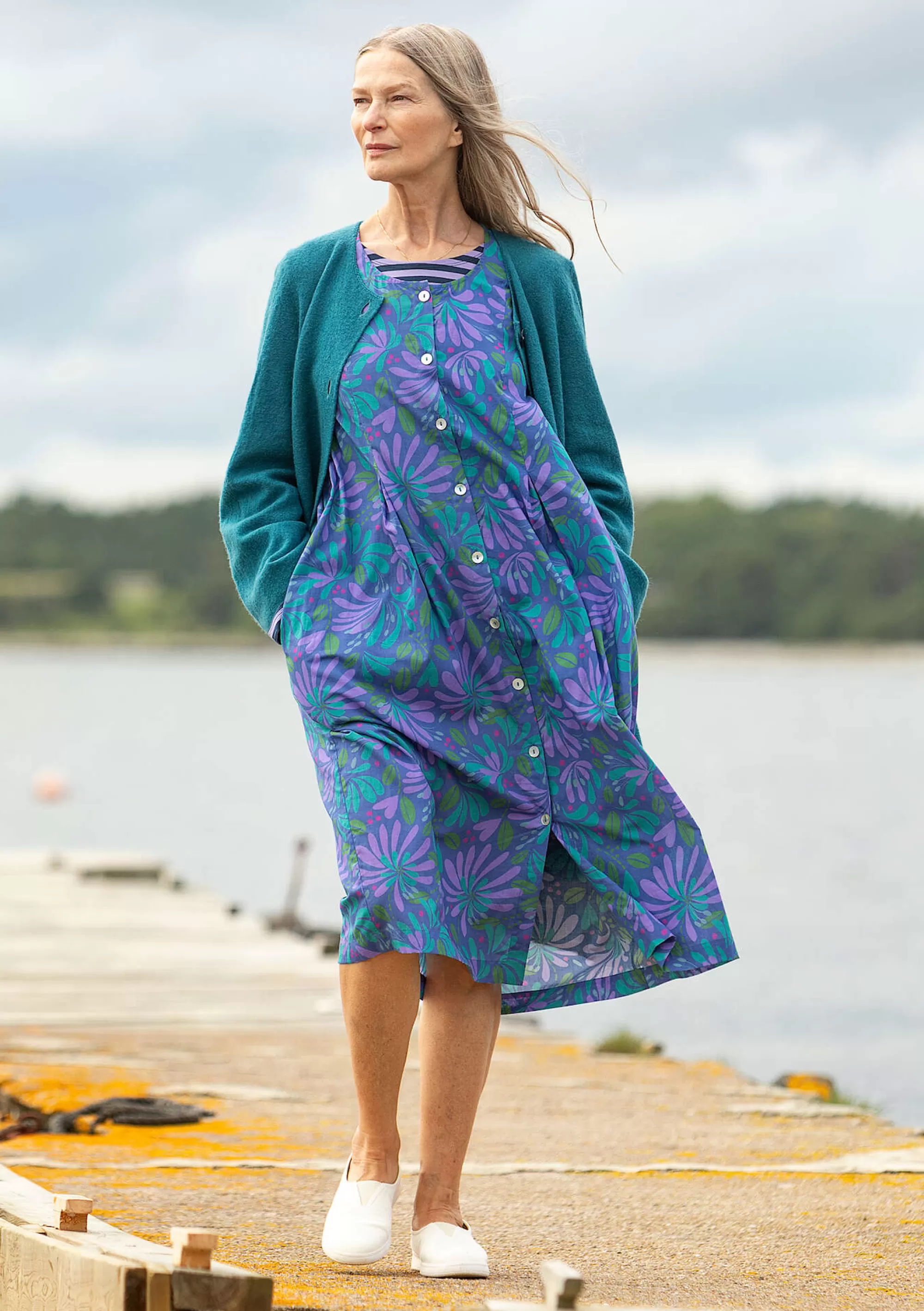 Kleider | Öko-Baumwolle^Gudrun Sjödén Kleid Kaprifol Aus Bio-Baumwolle lupine