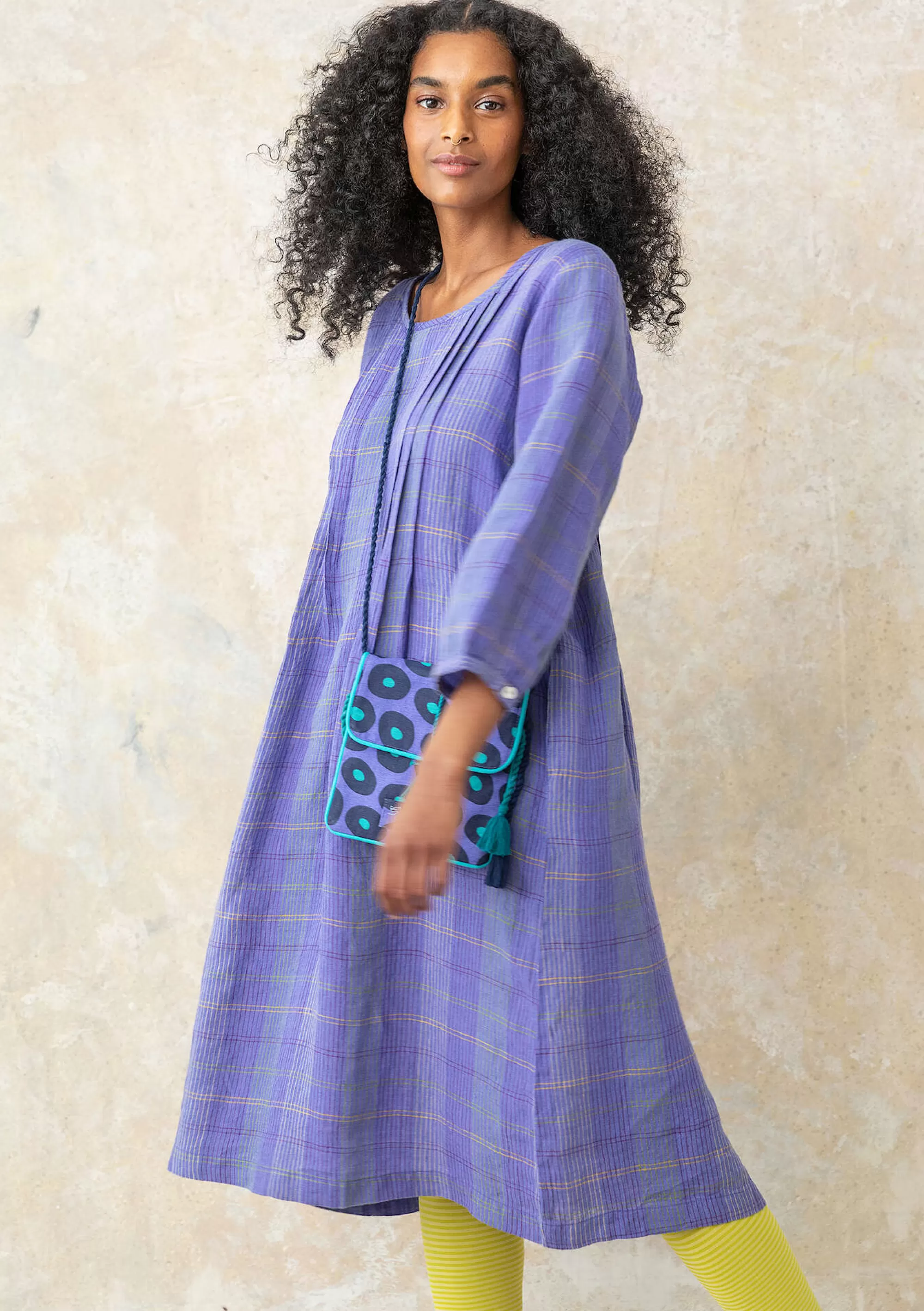 Kleider | Leinenkleidung^Gudrun Sjödén Kleid Lillian Aus Leinengewebe himmelblau-gemustert