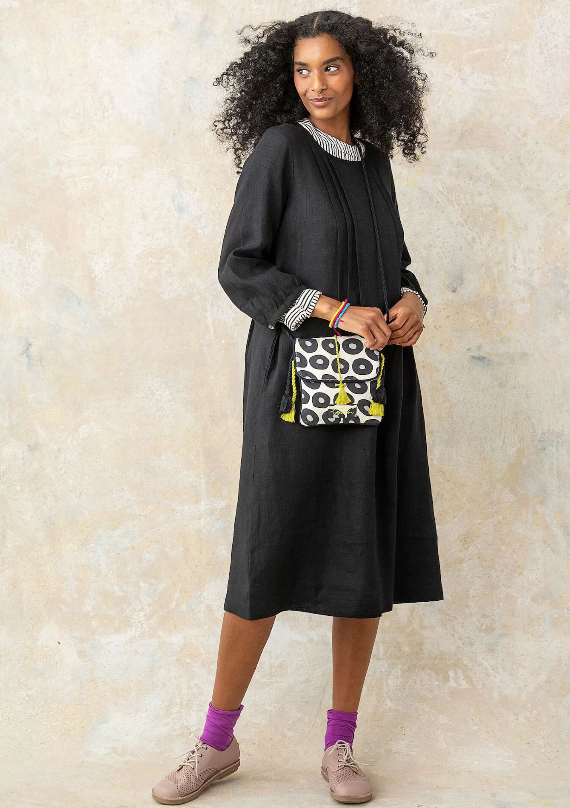 Kleider im Hippie-Stil | Kleider^Gudrun Sjödén Kleid Lillian Aus Leinengewebe schwarz