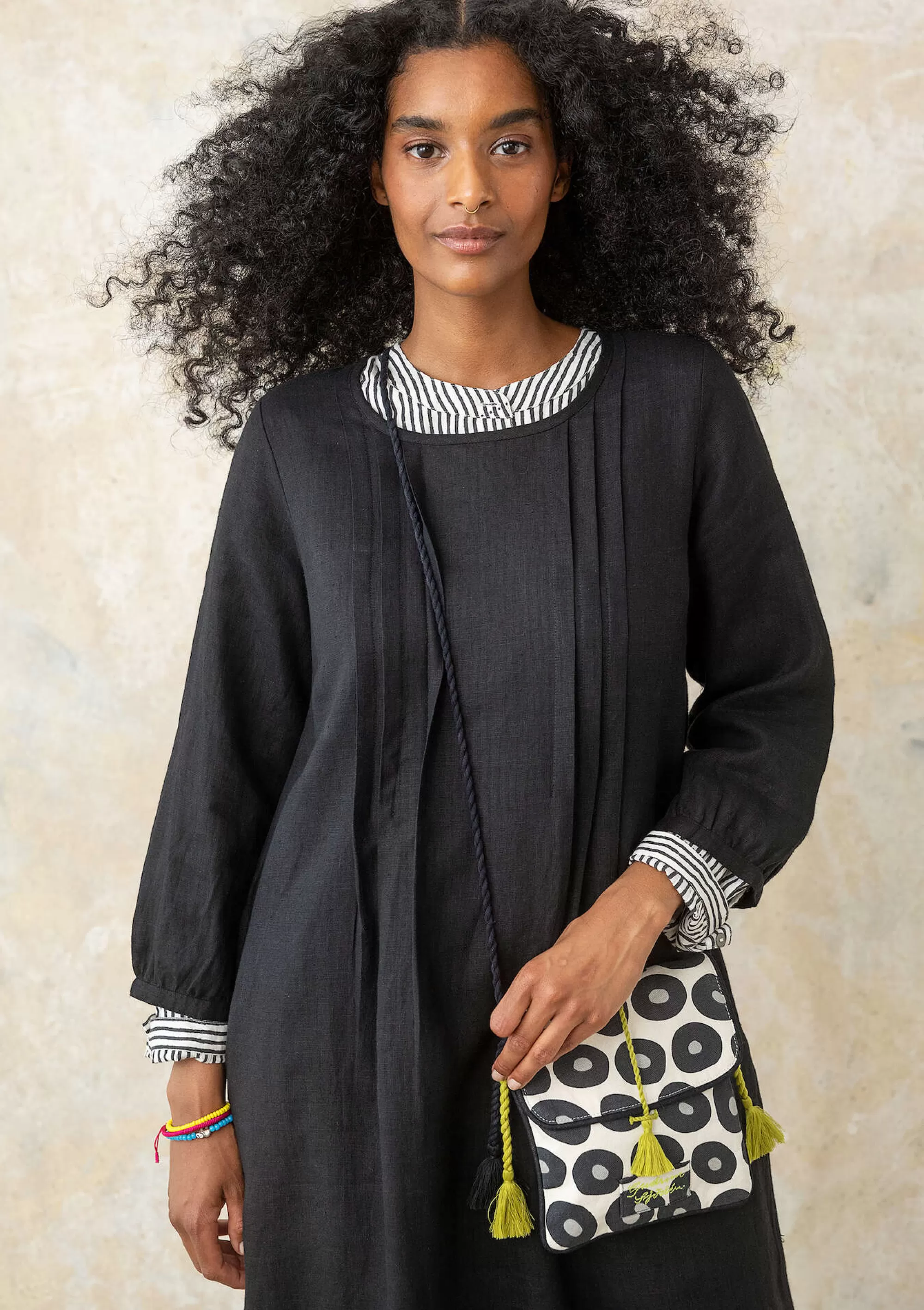 Kleider im Hippie-Stil | Kleider^Gudrun Sjödén Kleid Lillian Aus Leinengewebe schwarz