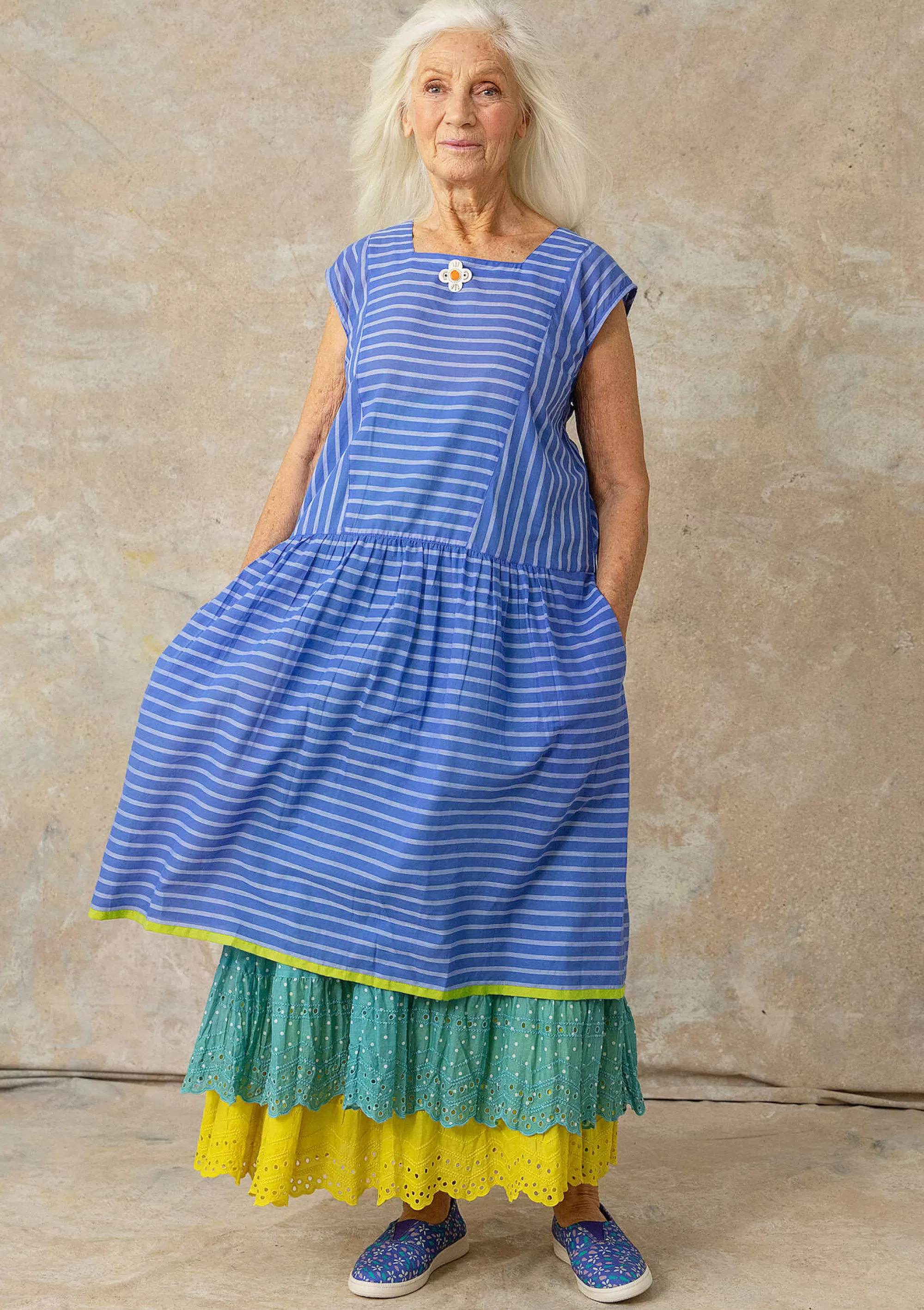 Kleider | Öko-Baumwolle^Gudrun Sjödén Kleid Nord Aus Bio-Baumwollgewebe lotusblau