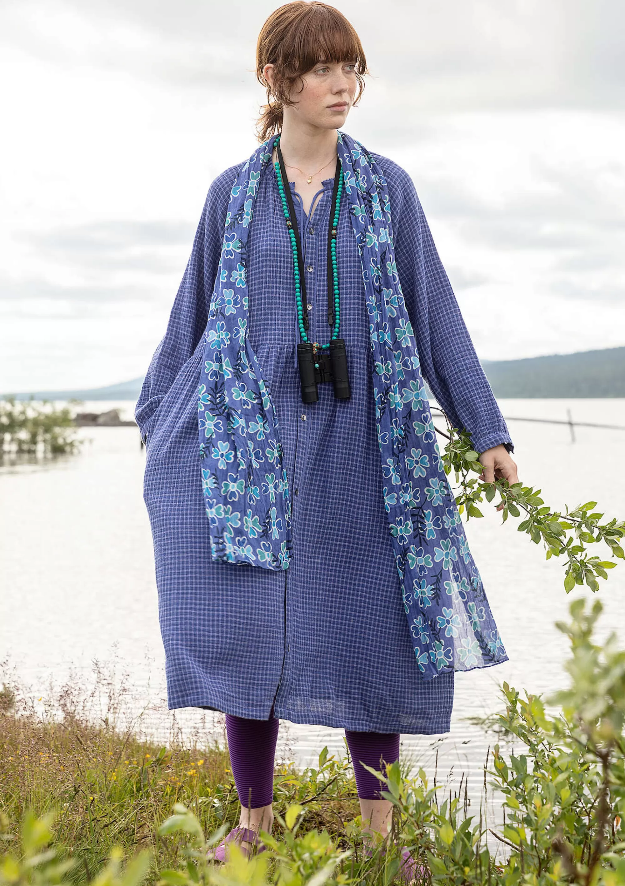 Kleider | Öko-Baumwolle^Gudrun Sjödén Kleid Ottilia Aus Bio-Baumwollgewebe blauglöckchen