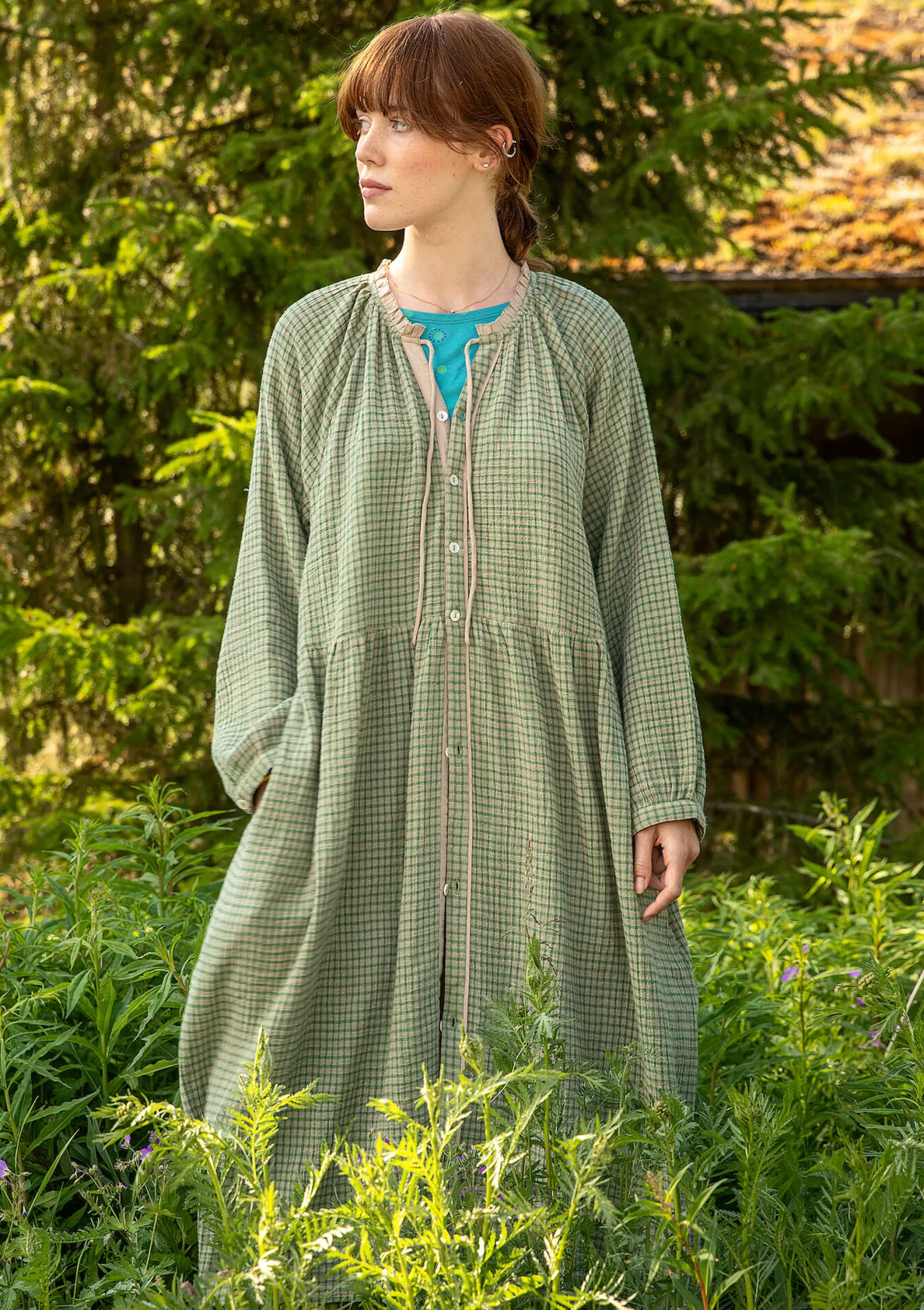 Kleider | Öko-Baumwolle^Gudrun Sjödén Kleid Ottilia Aus Bio-Baumwollgewebe dunkelnatur