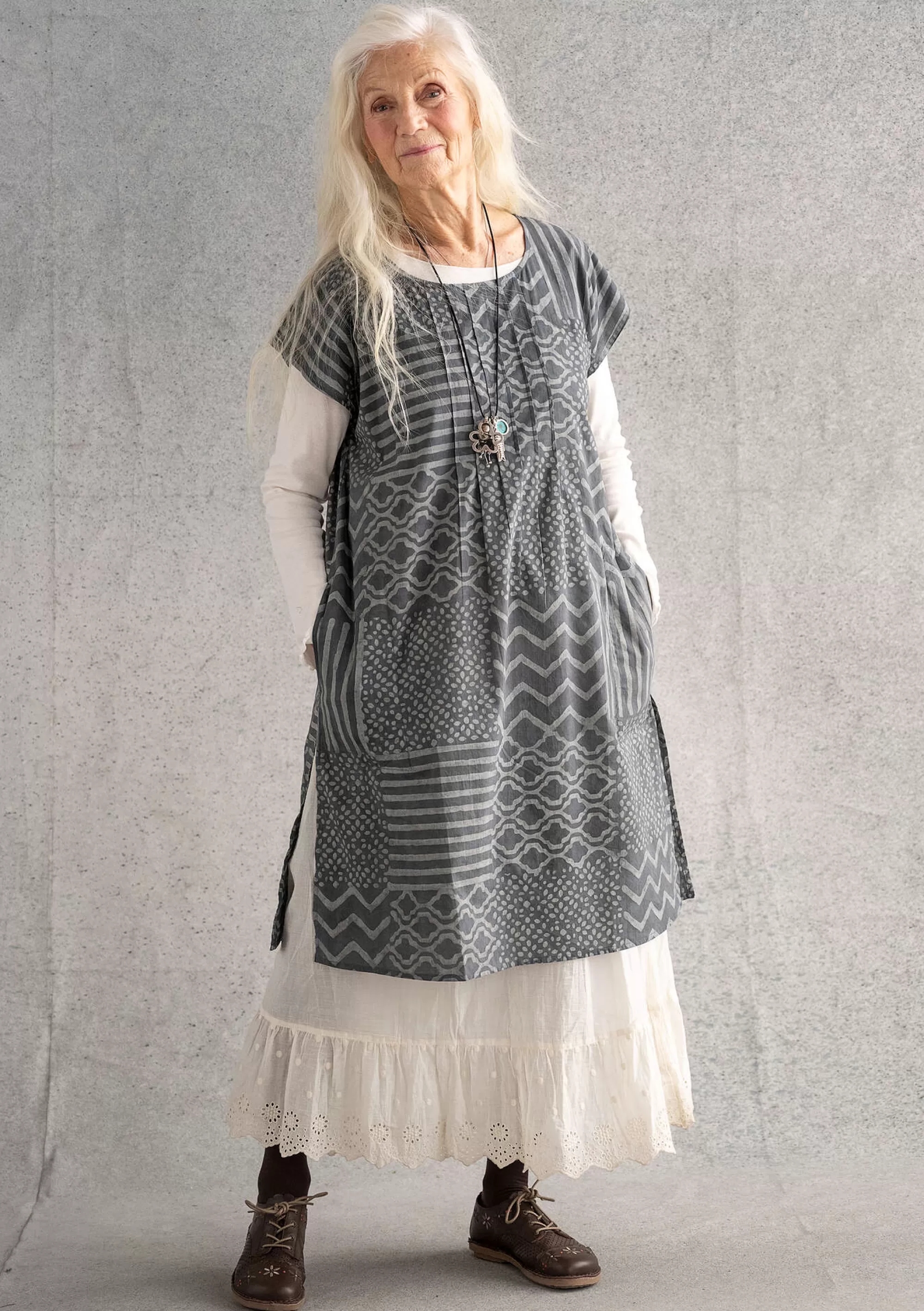 Kleider | Öko-Baumwolle^Gudrun Sjödén Kleid Ritu Aus Bio-Baumwollgewebe schwarz