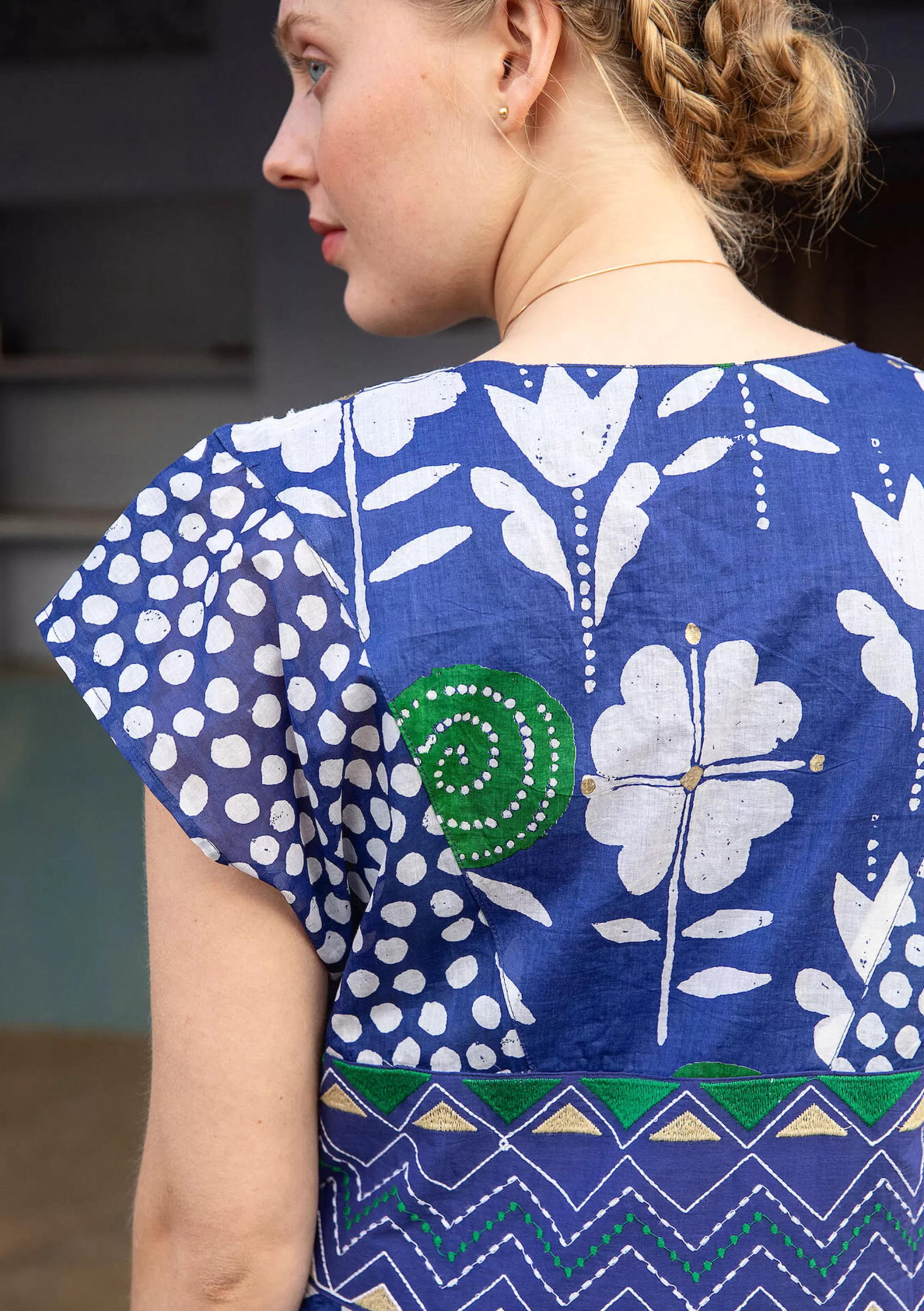 Kleider | Öko-Baumwolle^Gudrun Sjödén Kleid Rosamunda Aus Baumwollgewebe tiefblau