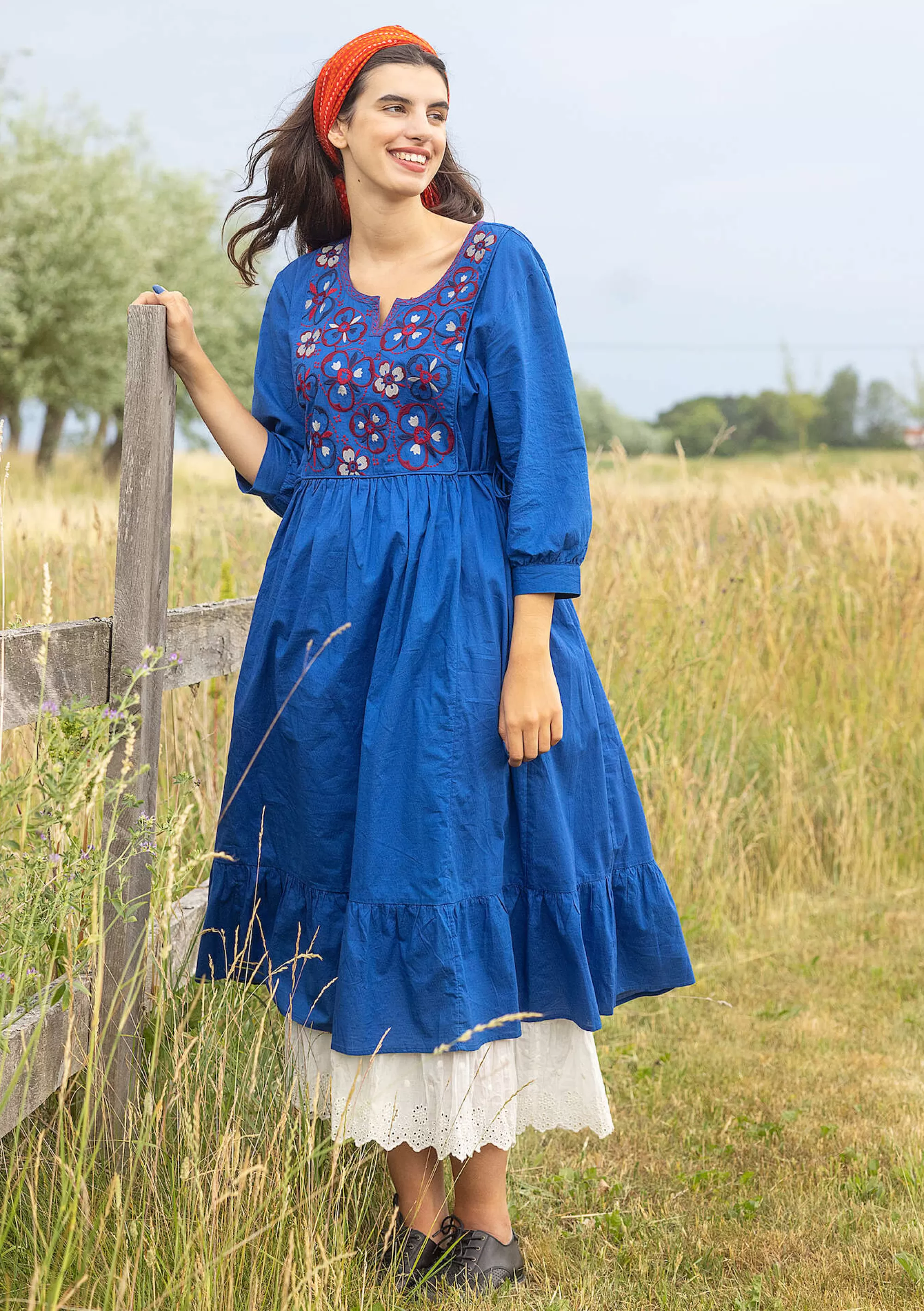 Kleider | Öko-Baumwolle^Gudrun Sjödén Kleid Sahara Aus Bio-Baumwollgewebe porzellanblau