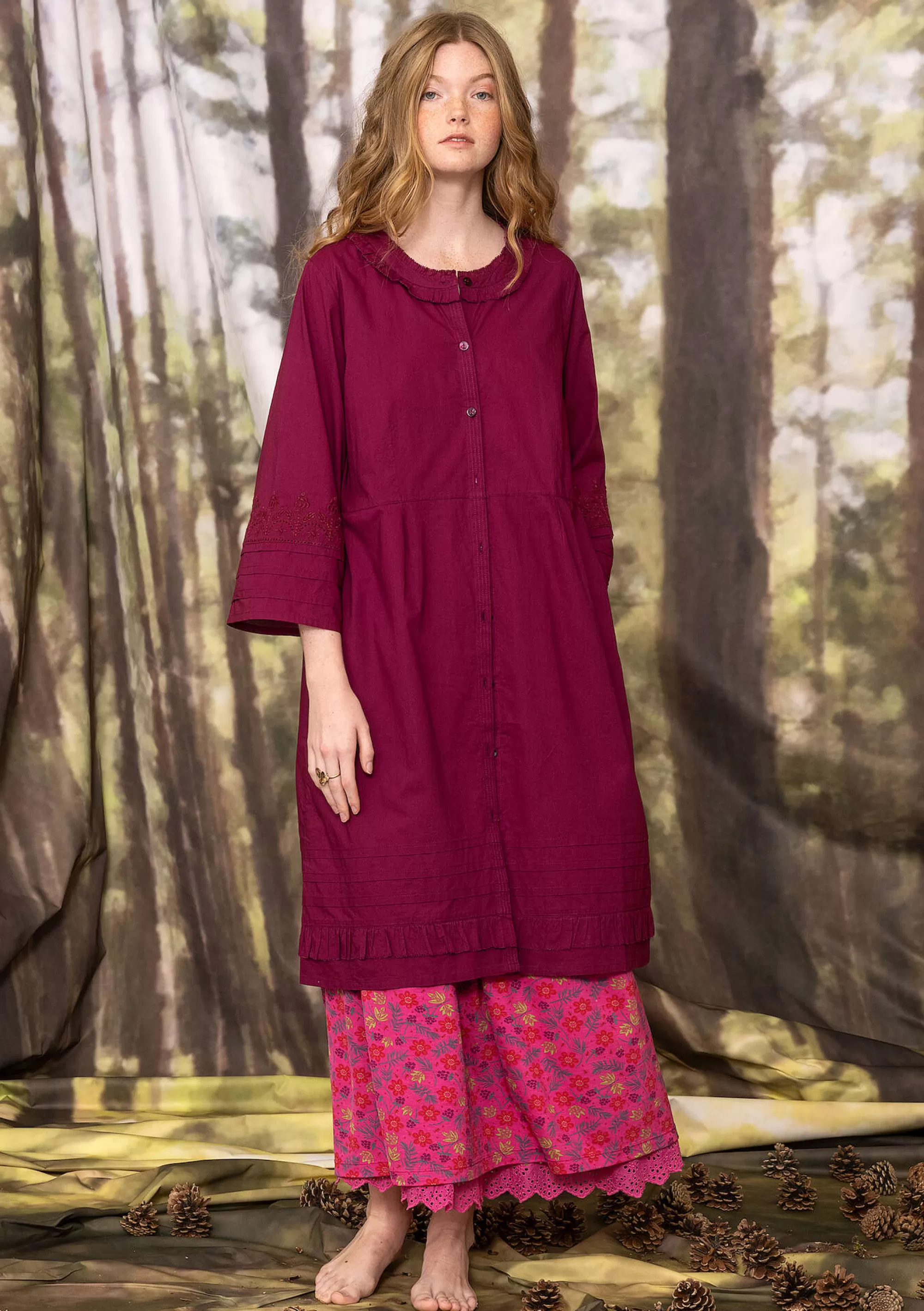 Kleider | Öko-Baumwolle^Gudrun Sjödén Kleid Tjärn Aus Bio-Baumwollgewebe traube