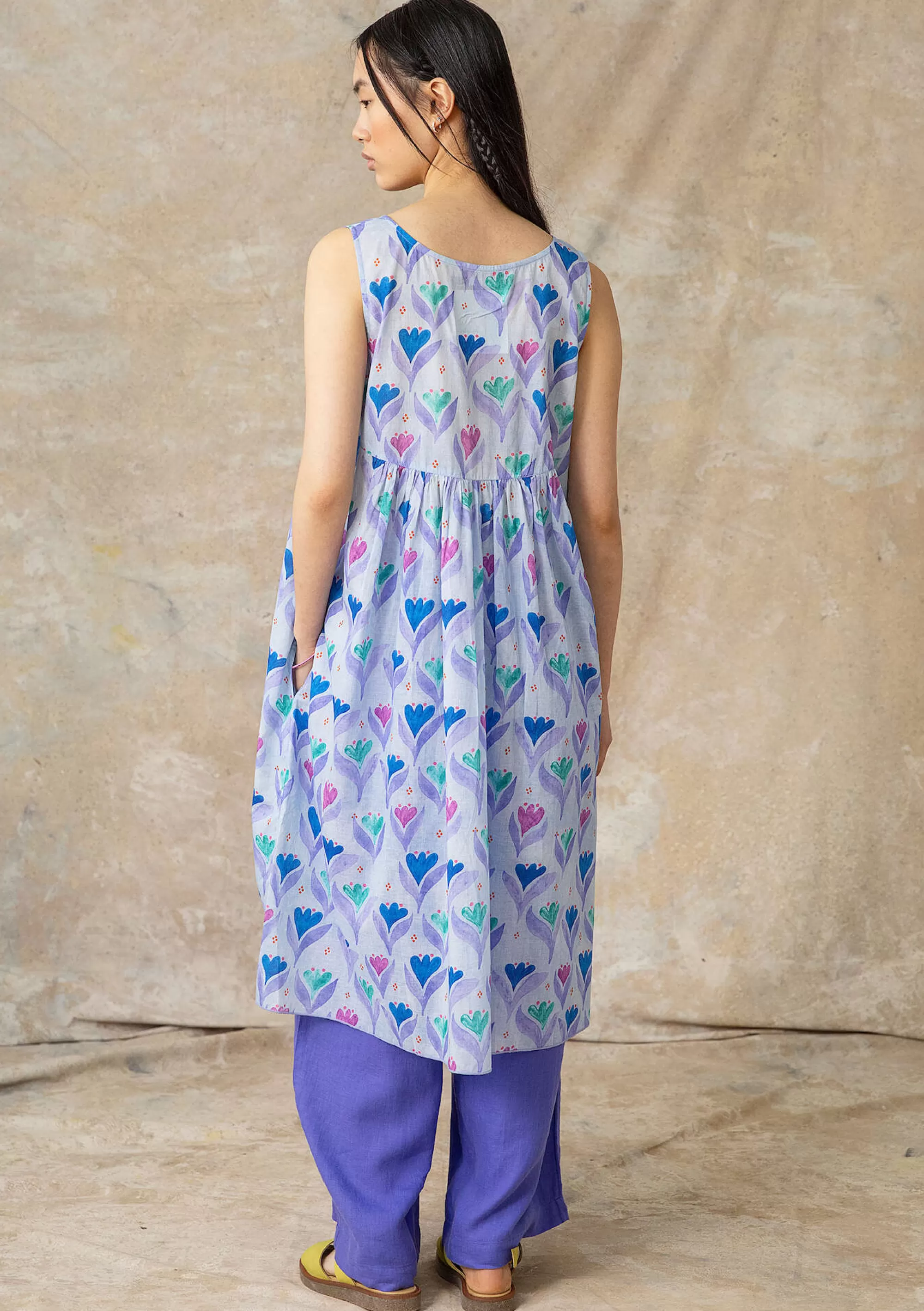 Kleider | Öko-Baumwolle^Gudrun Sjödén Kleid Öst Aus Bio-Baumwollgewebe vergissmeinnicht