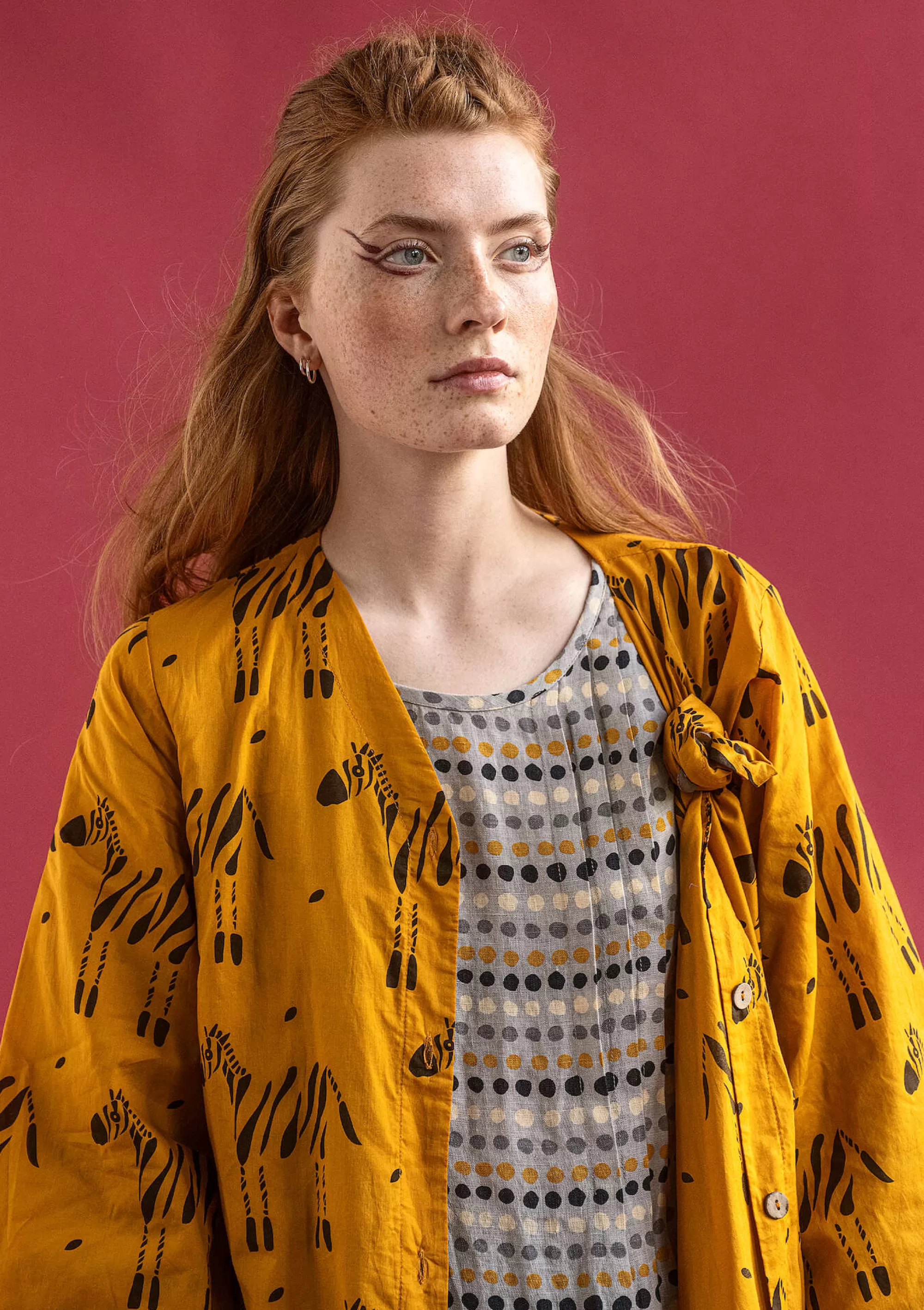 Kleider | Kleider im Hippie-Stil^Gudrun Sjödén Kleid Zebra Aus Bio-Baumwolle sahara