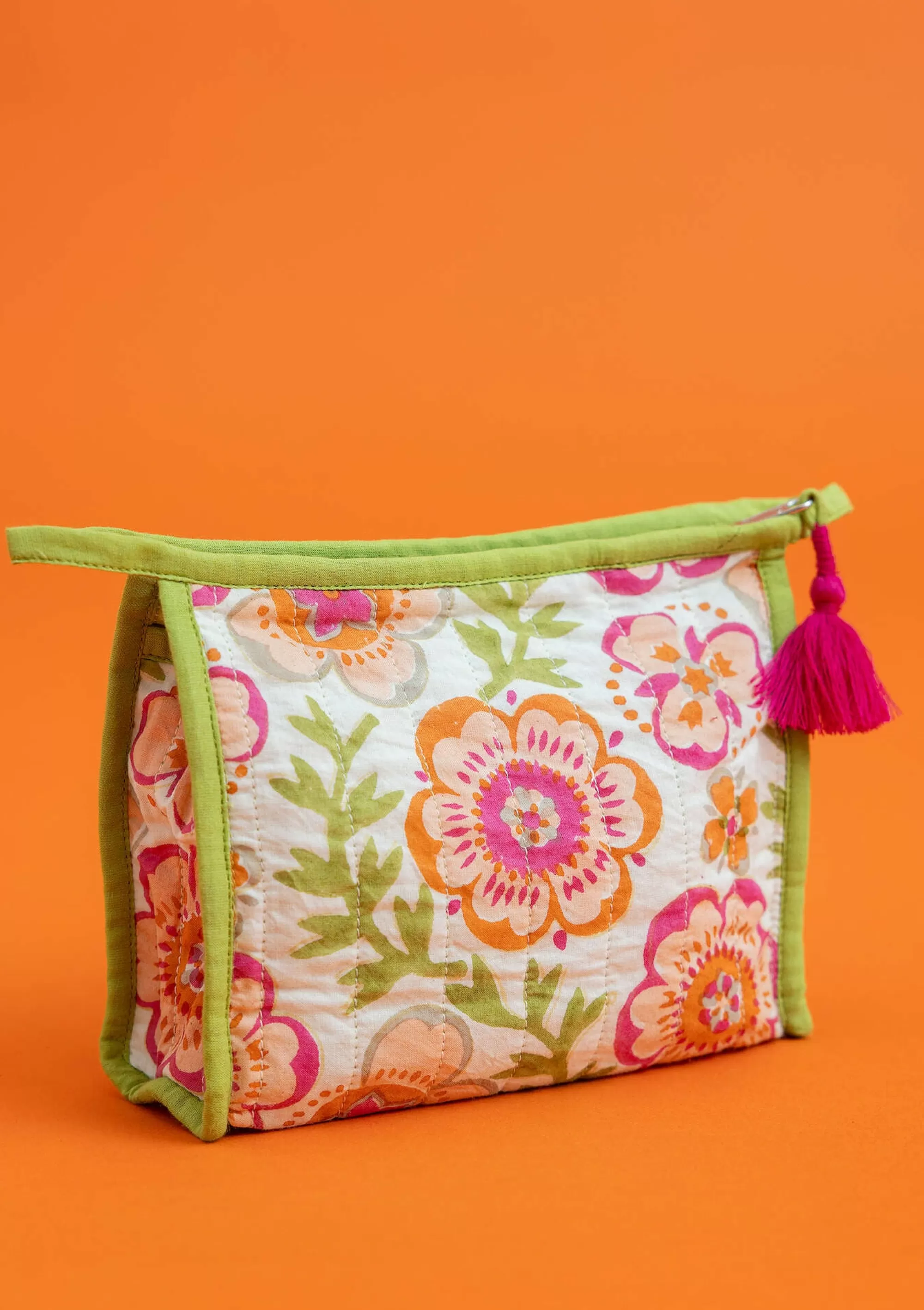 Taschen | Bad-Accessoires^Gudrun Sjödén Kosmetiktasche Petals Aus Bio-Baumwolle waldgrün