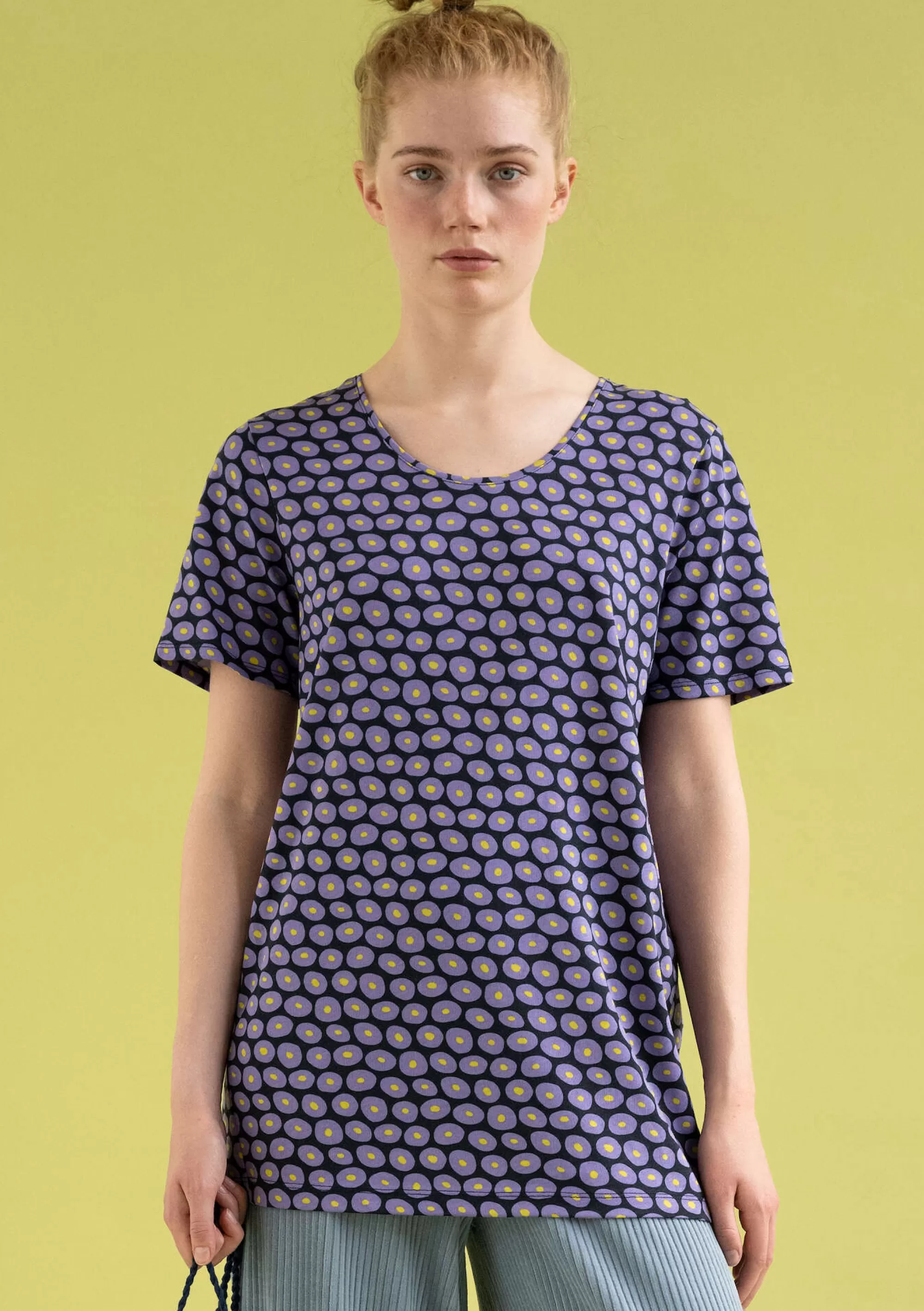 Pullover & Shirts | Öko-Baumwolle^Gudrun Sjödén Kurzarmshirt Billie Aus Bio-Baumwolle/Modal dunkelindigo-gemustert
