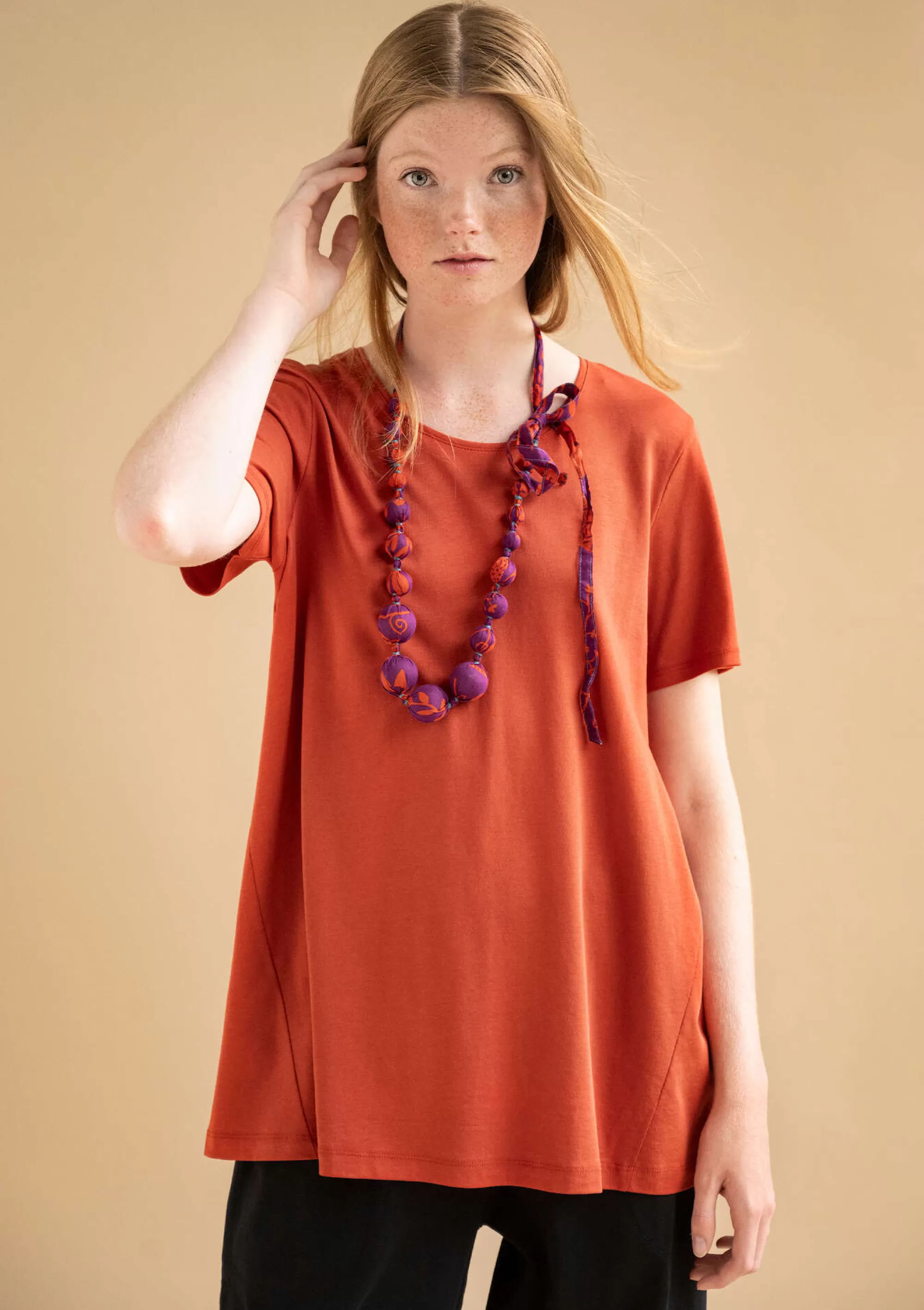 Pullover & Shirts | Öko-Baumwolle^Gudrun Sjödén Kurzarmshirt Billie Aus Bio-Baumwolle/Modal kupfer