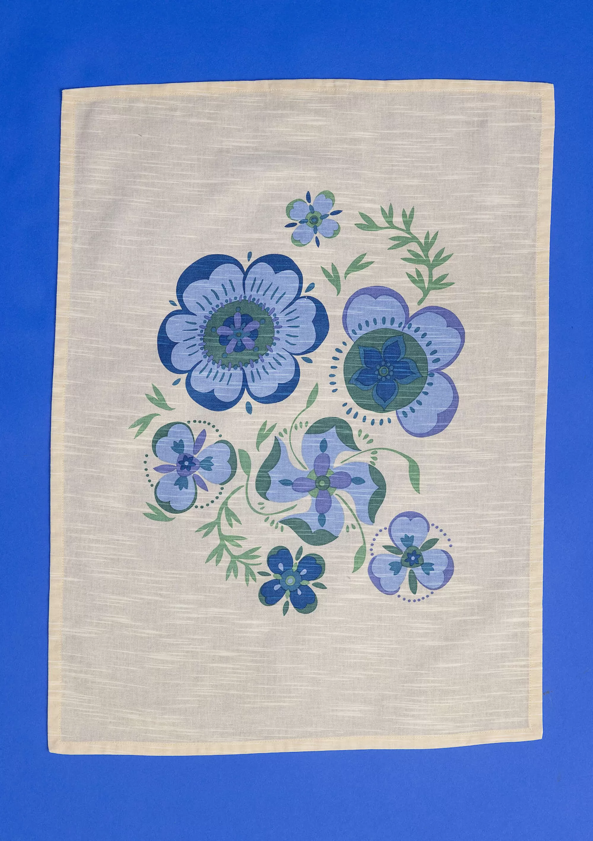 Küche & Esszimmer | Heimtextilien^Gudrun Sjödén Küchentuch Desert Bloom Aus Bio-Baumwolle leinenblau