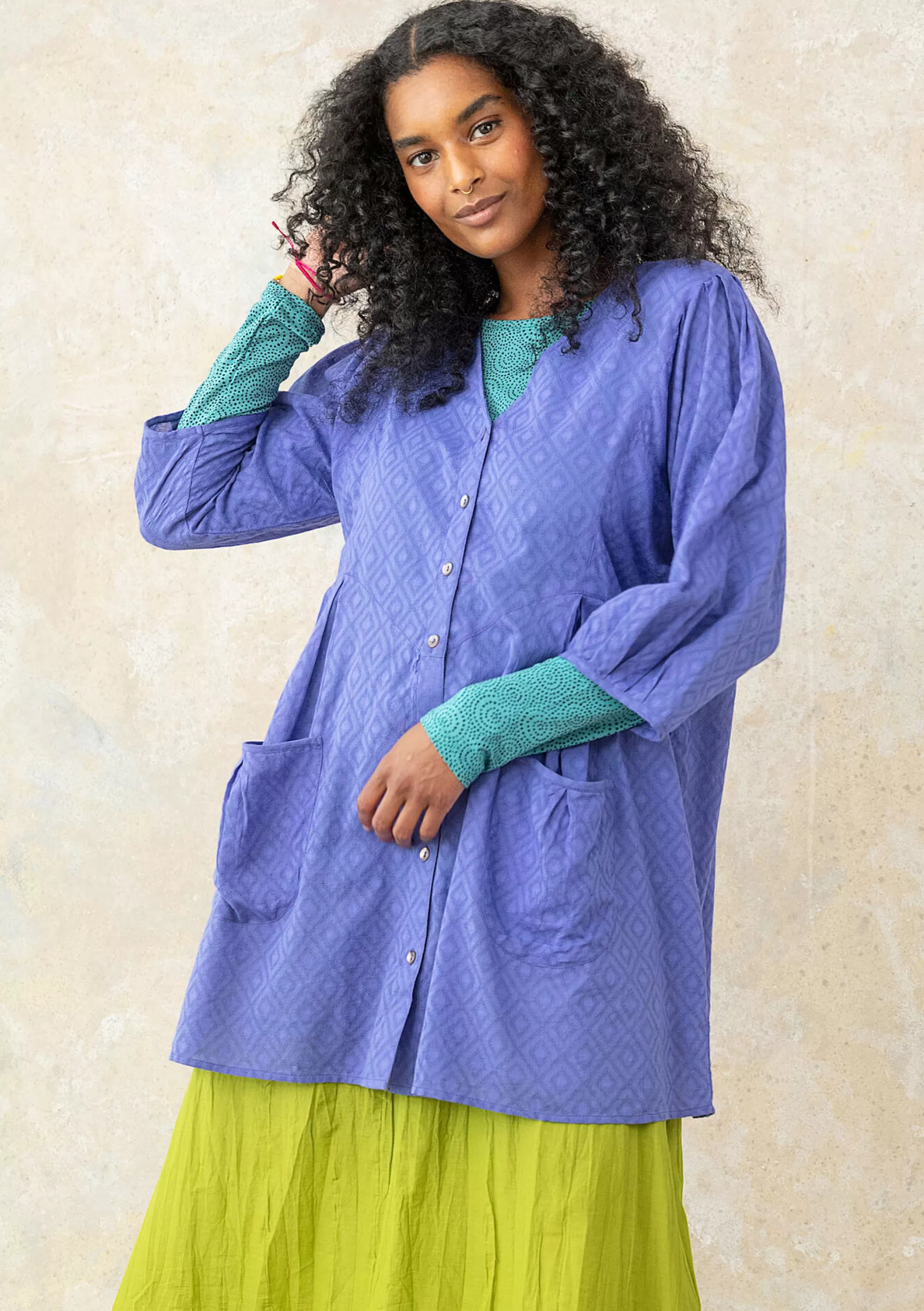 Blusen | Öko-Baumwolle^Gudrun Sjödén Künstlerbluse Aus Bio-Baumwollgewebe himmelblau