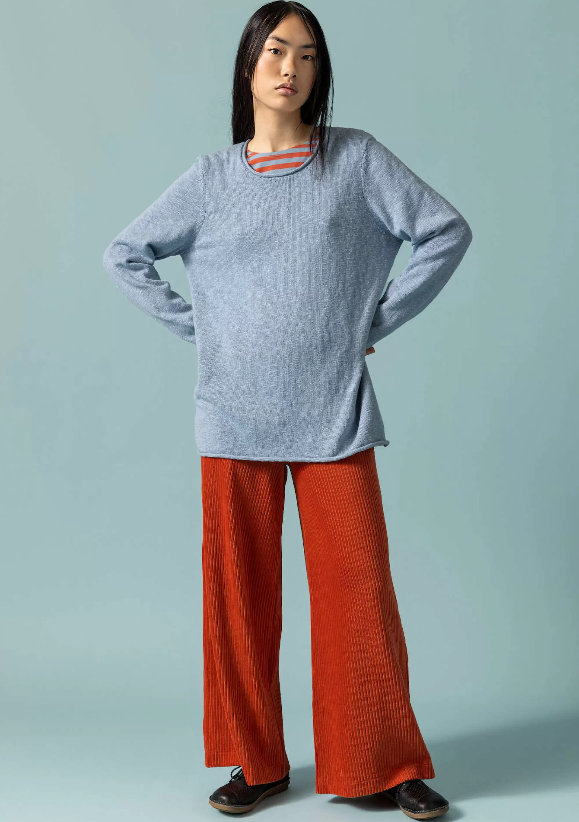 Pullover & Shirts | Öko-Baumwolle^Gudrun Sjödén Lieblingspullover Abby Aus Bio-/Recycling-Baumwolle taubenblau